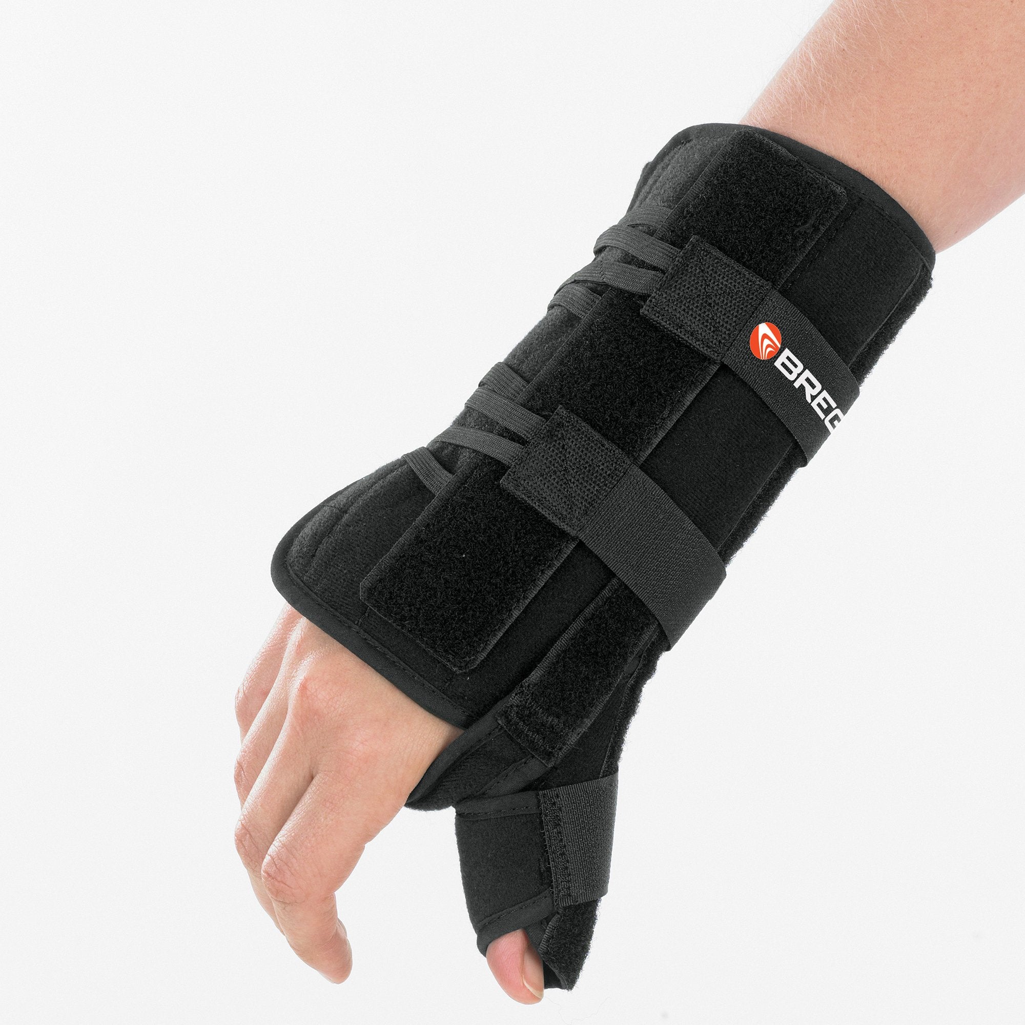 Wrist Brace with Thumb Spica Apollo Universal Aluminum / Foam Left Hand Black One Size Fits Most - image 2