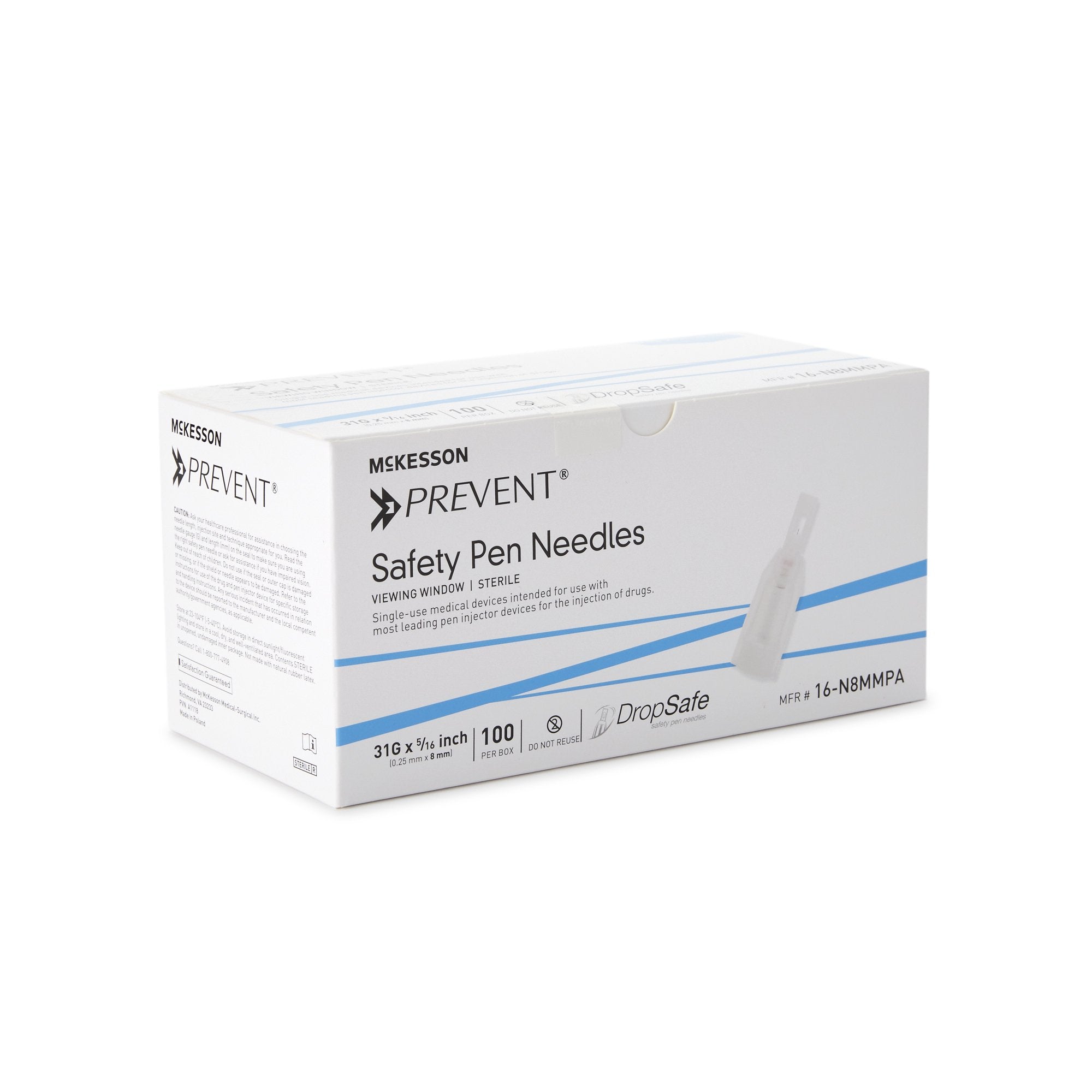Safety Insulin Pen Needle McKesson Prevent® 31 Gauge 8 mm Length Active Back-End Protection - image 2
