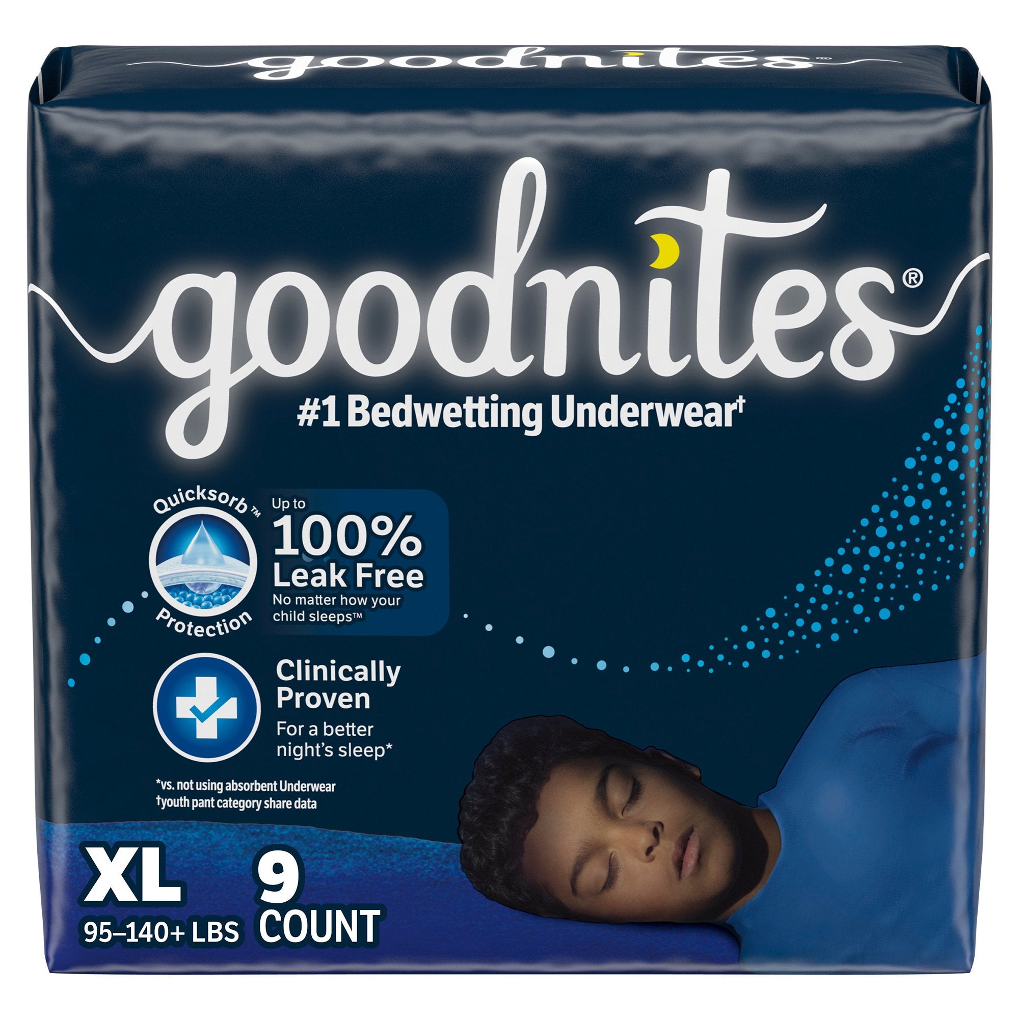 Male Youth Absorbent Underwear GoodNites® Pull On with Tear Away Seams X-Large Disposable Heavy Absorbency