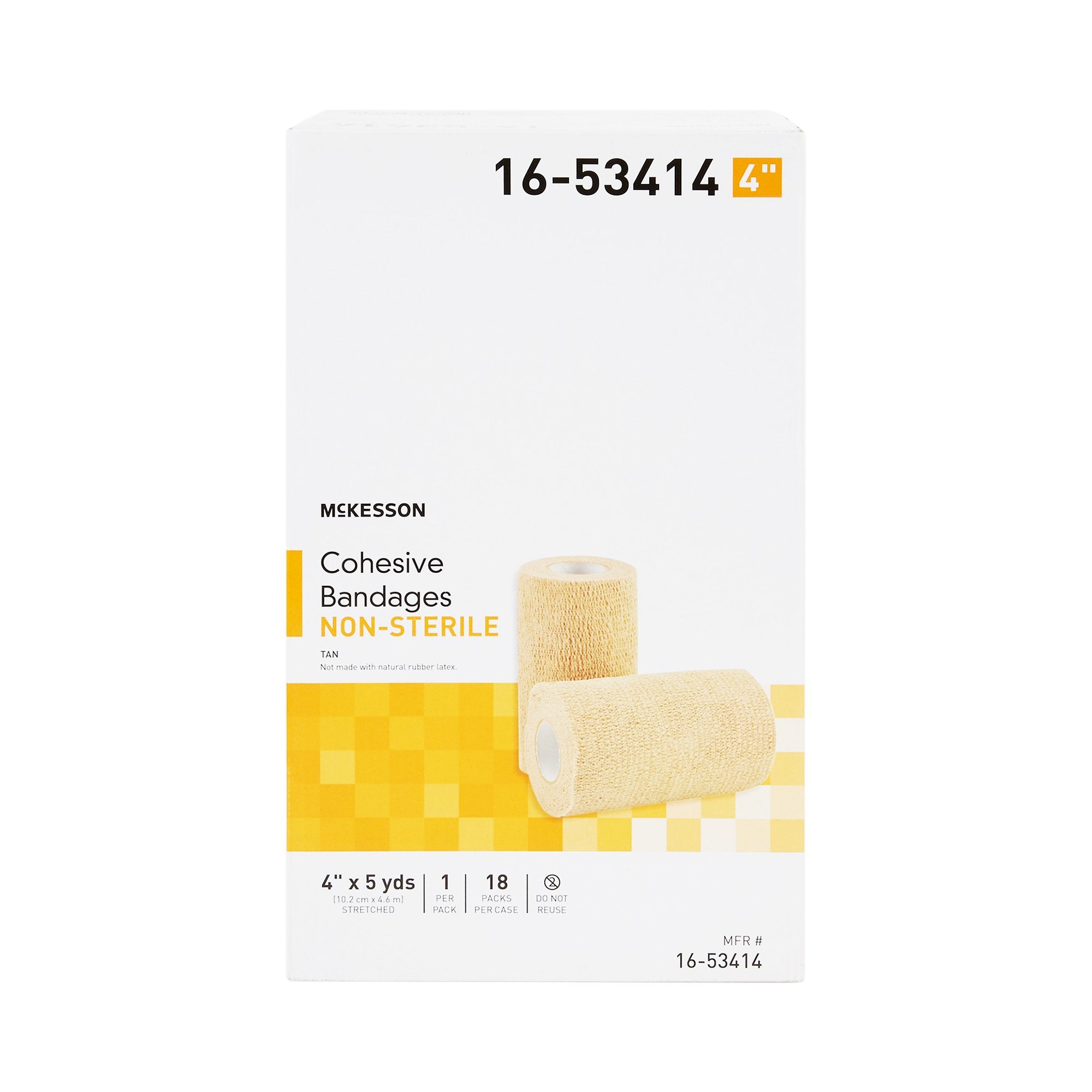 Cohesive Bandage McKesson 4 Inch X 5 Yard Self-Adherent Closure Tan NonSterile Standard Compression - image 2