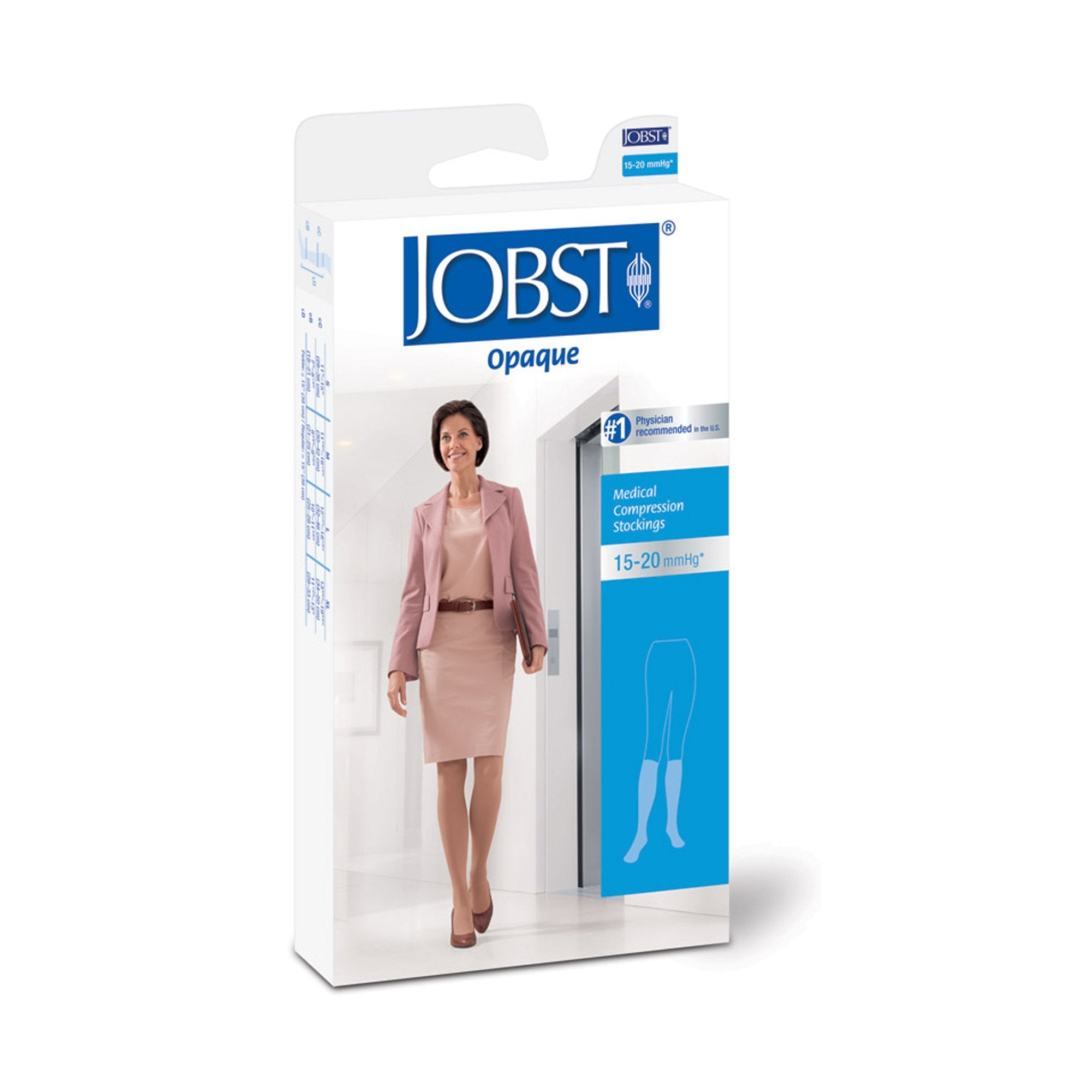 Compression Stocking Jobst® Opaque Knee High X-Large Natural Closed Toe - image 2