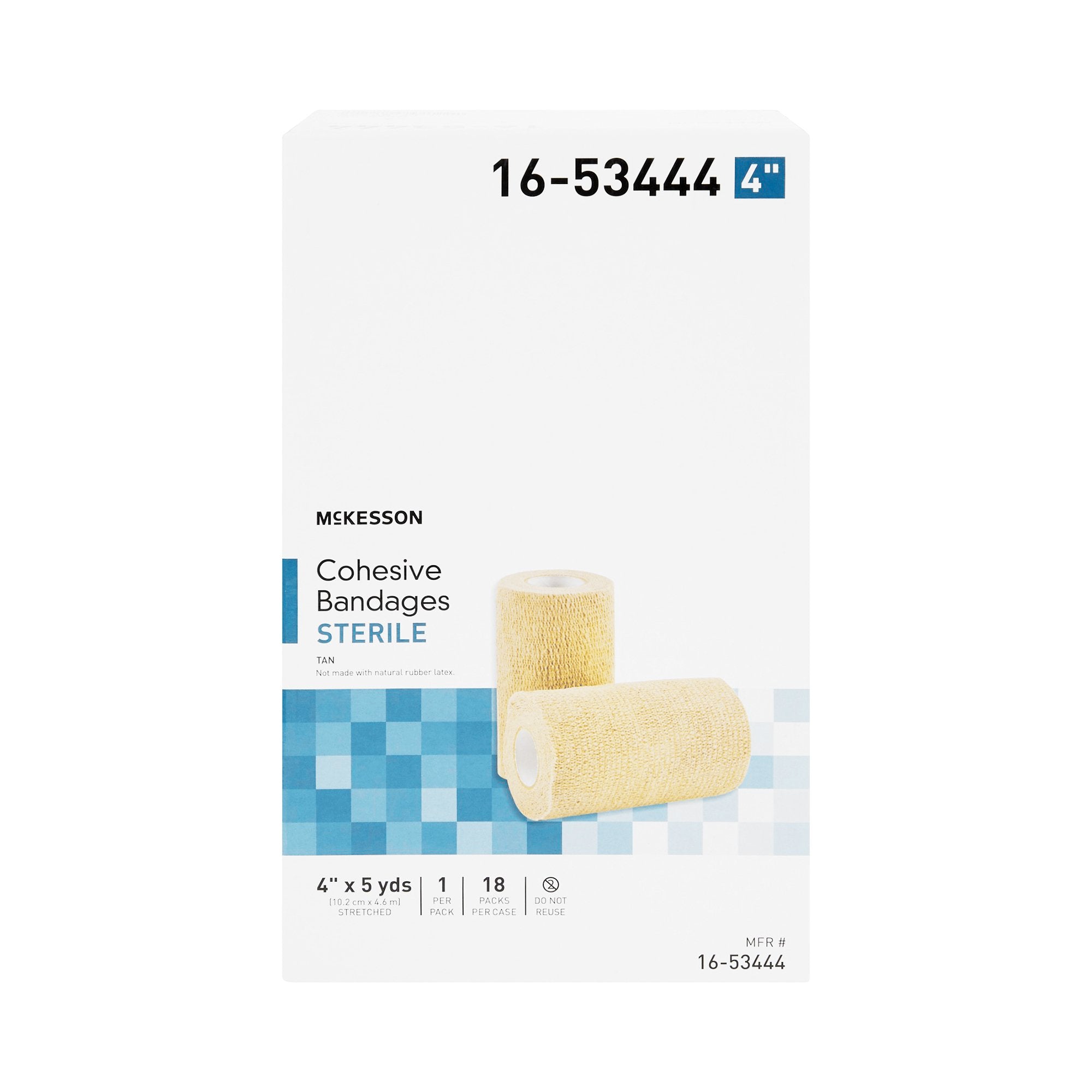 Cohesive Bandage McKesson 4 Inch X 5 Yard Self-Adherent Closure Tan Sterile Standard Compression - image 2