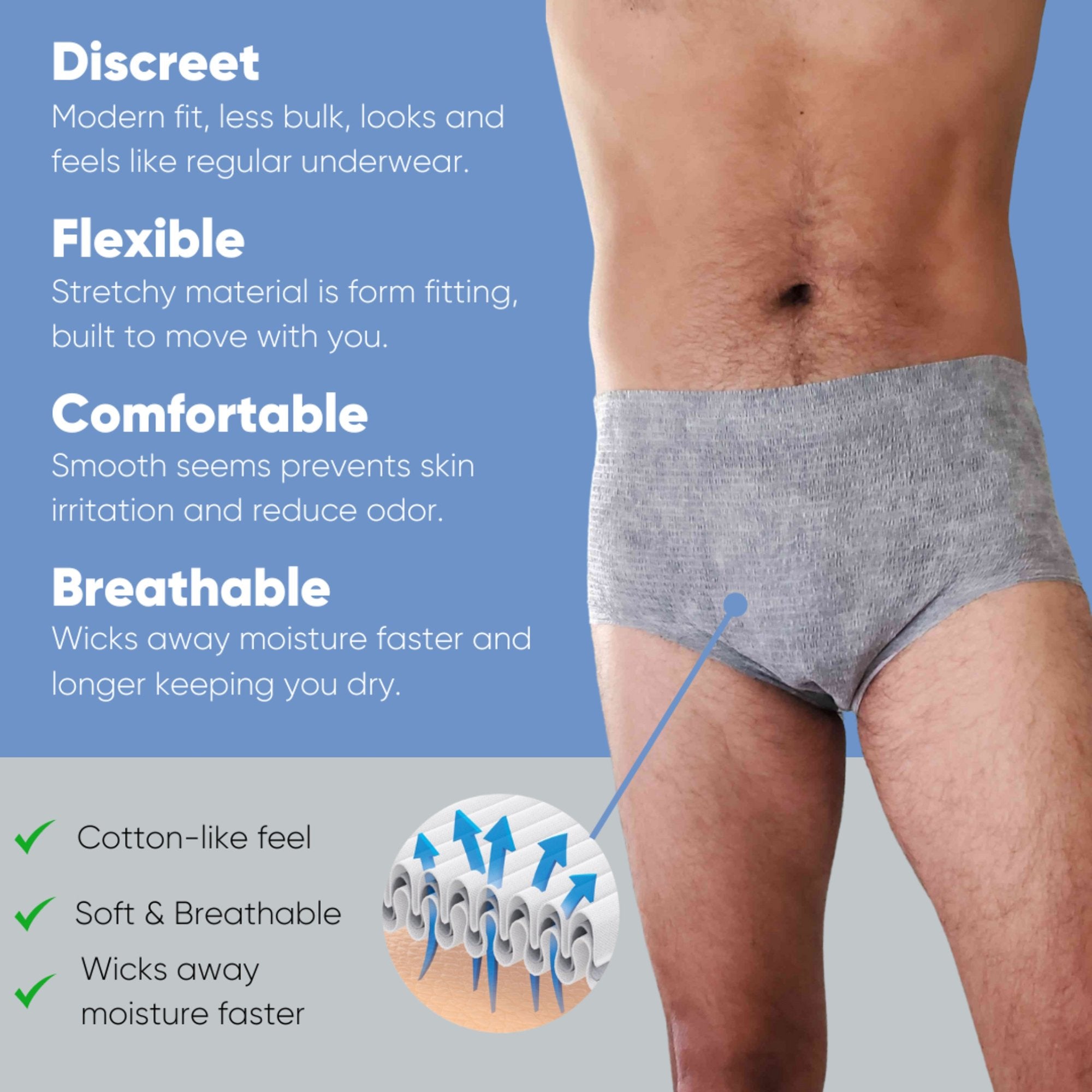 Absorbent Underwear Nexwear Pull On Adult X-Large Male Disposable Moderate Absorbency - image 3