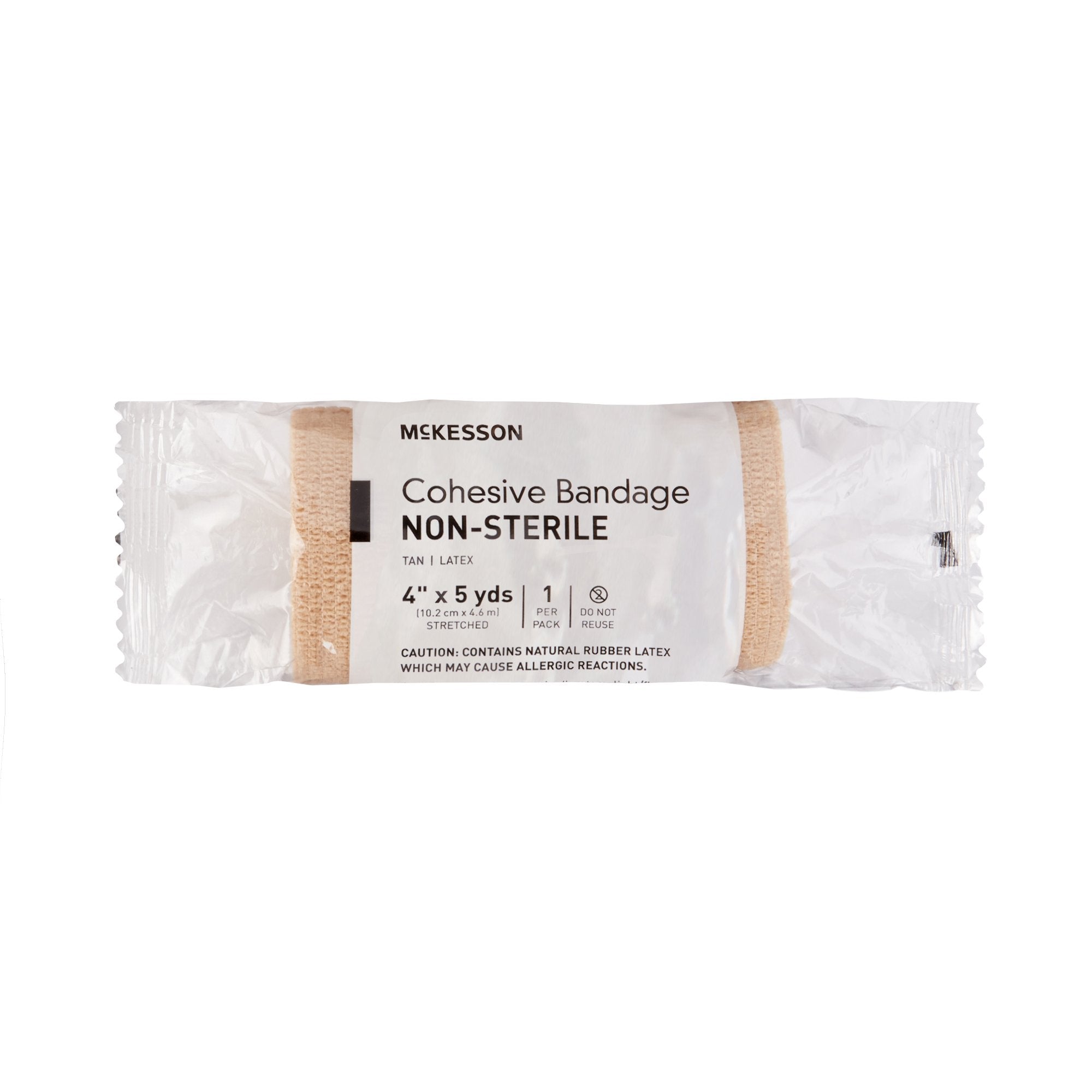 Cohesive Bandage McKesson 4 Inch X 5 Yard Self-adherent Closure Tan NonSterile Standard Compression - image 5