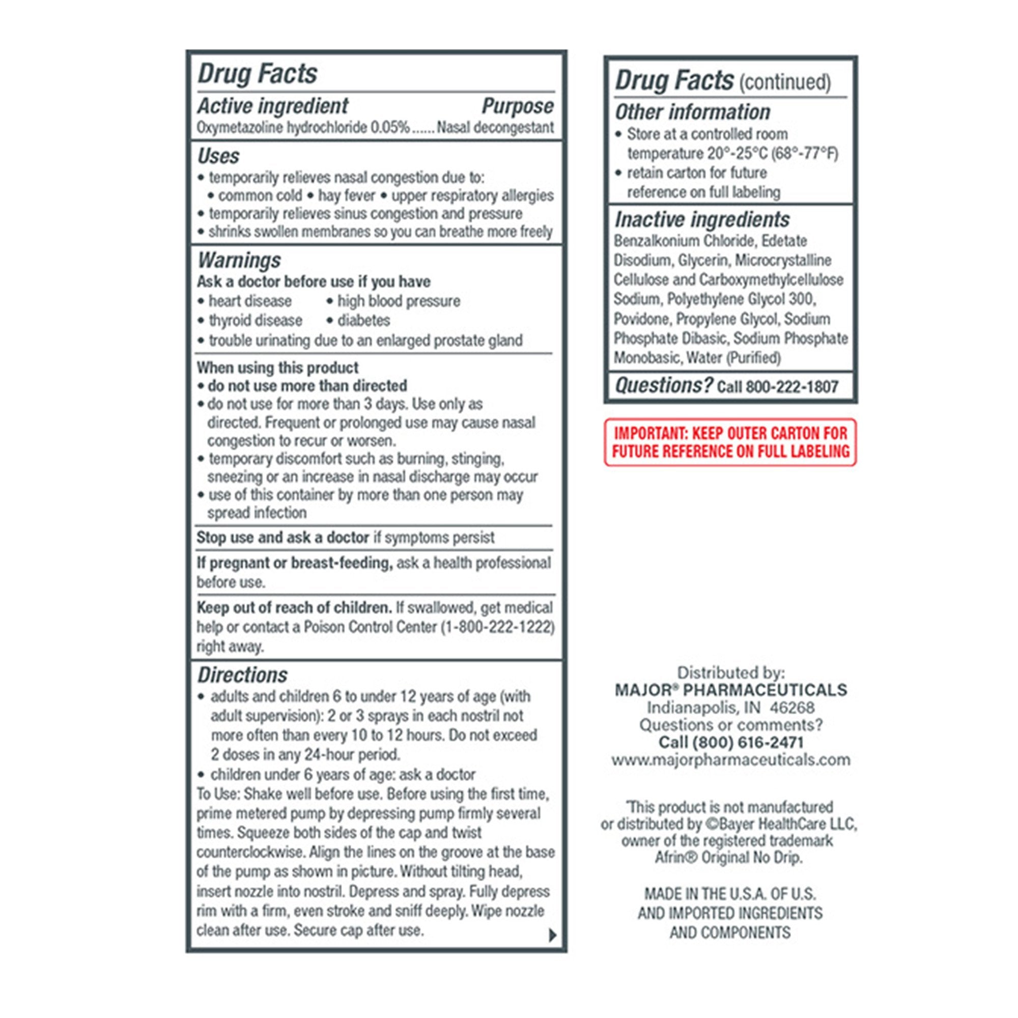 Sinus Relief 0.05% Strength Nasal Spray 30 mL - image 2