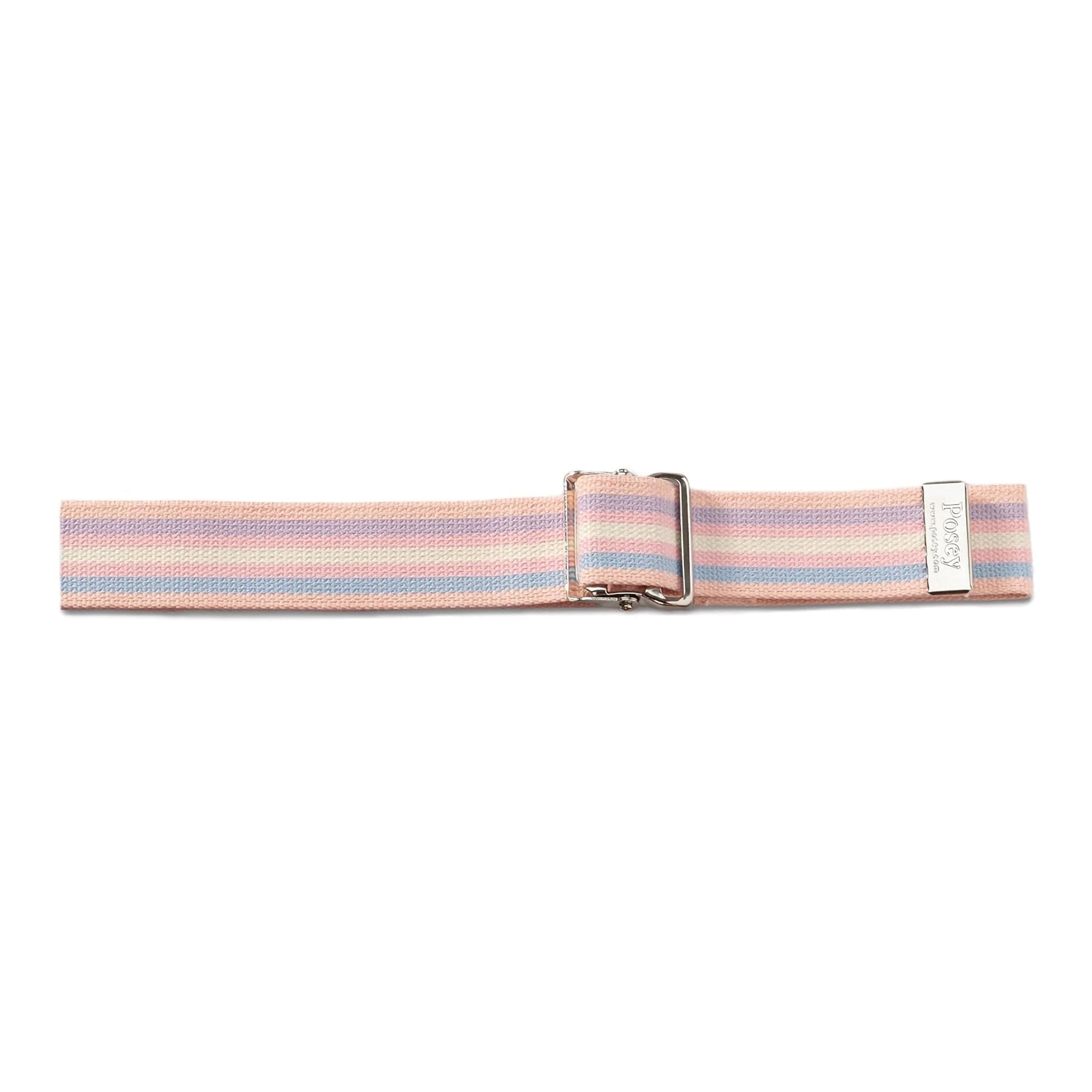 Posey® Gait Belt, Nickel Buckle, Pastel Striped, 54-Inch Length