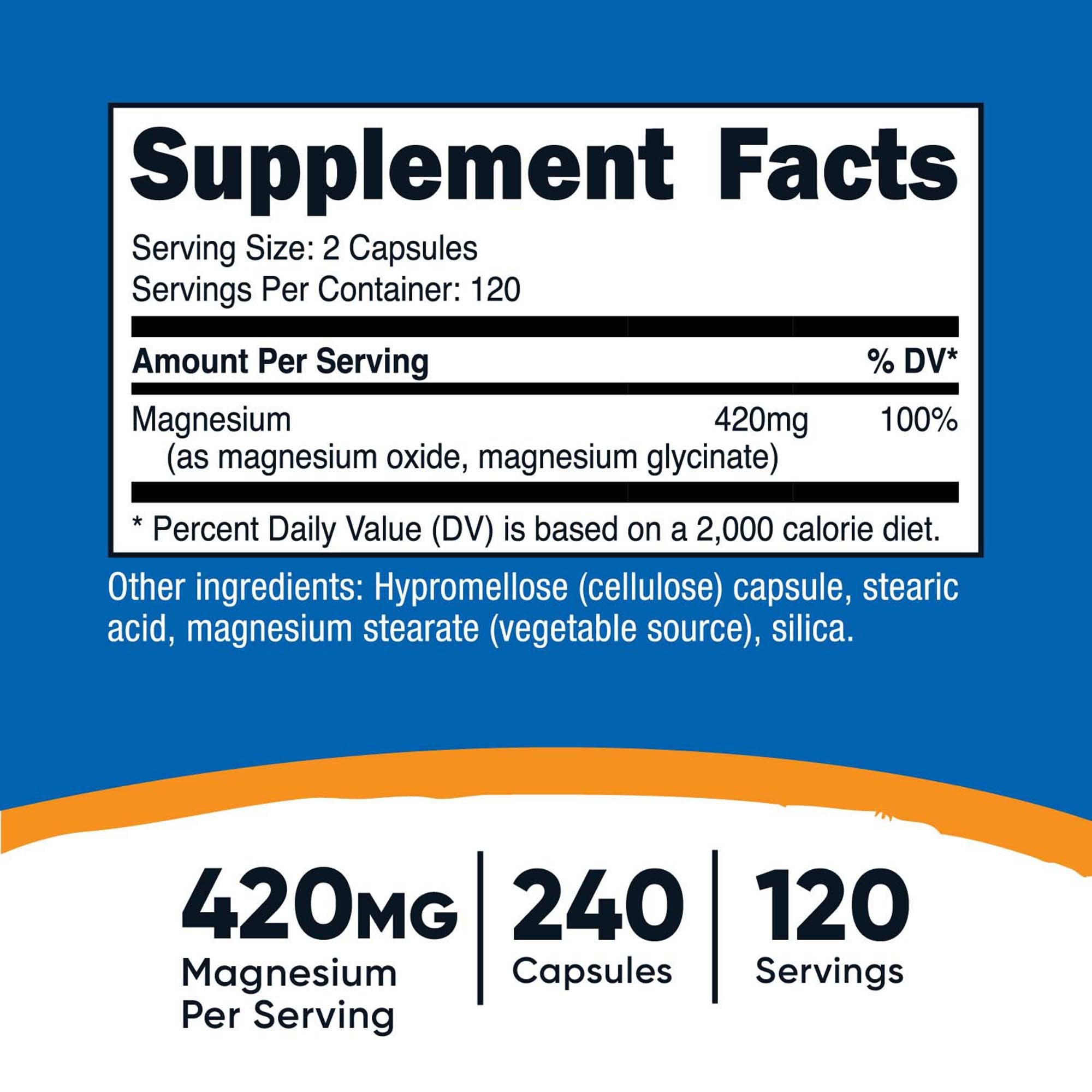 Dietary Supplement nutricost® Magnesium Citrate 420 mg Strength Capsule 240 Per Bottle - image 5