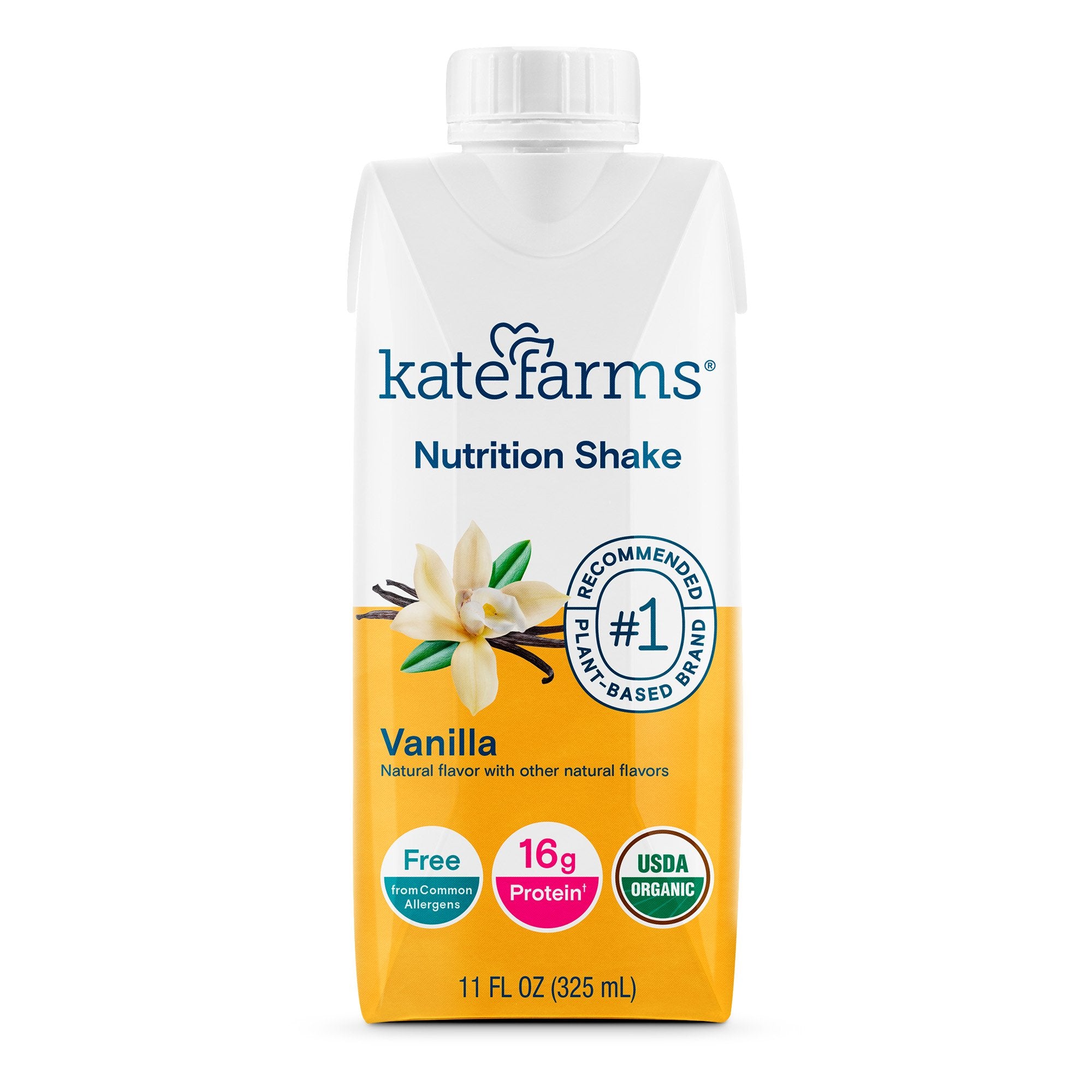 Oral Supplement Kate Farms Nutrition Shake Vanilla Flavor Liquid 11 oz. Carton