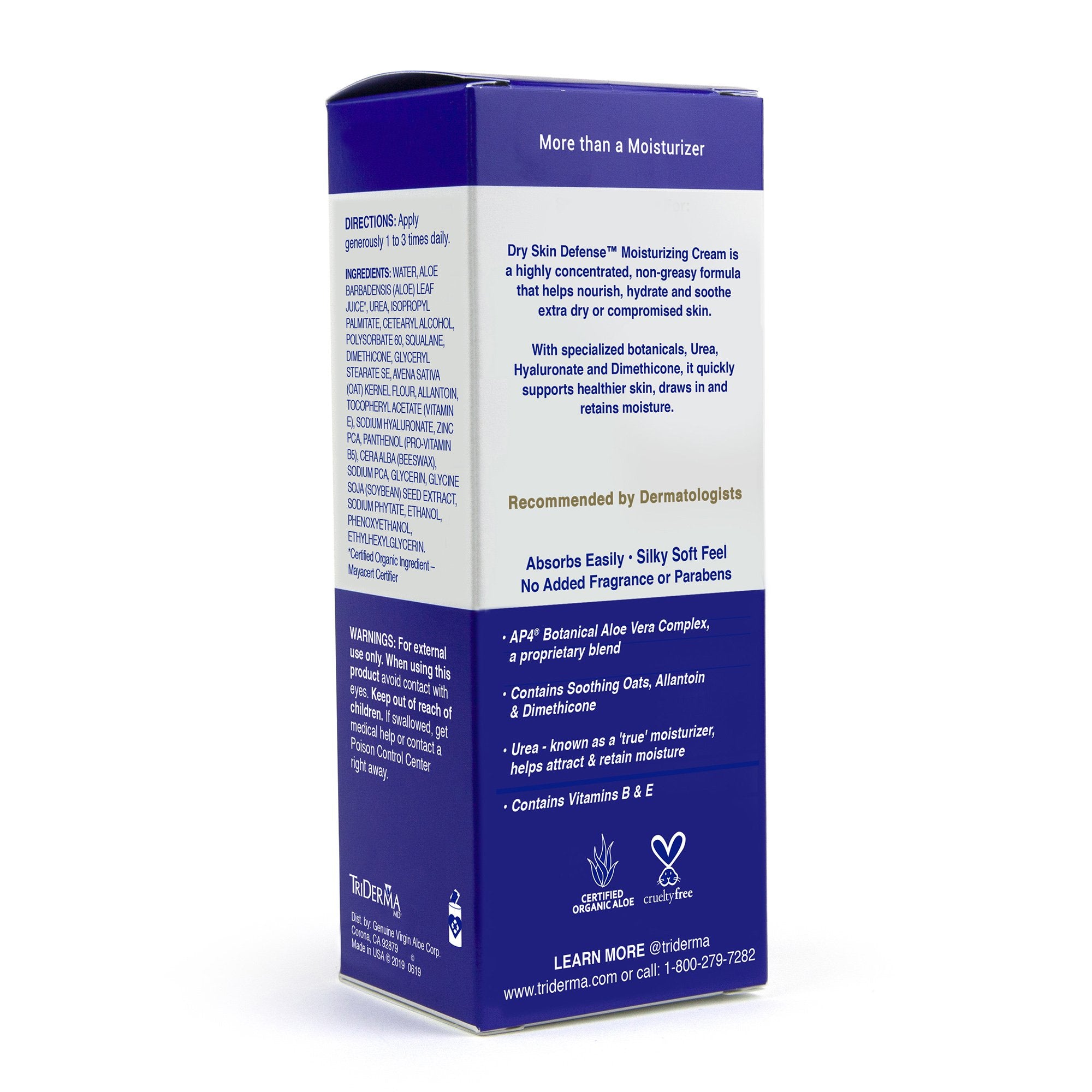 Hand and Body Moisturizer TriDerma® MD Diabetic Dry Skin Defense™ 4.2 oz. Tube Unscented Cream - image 4