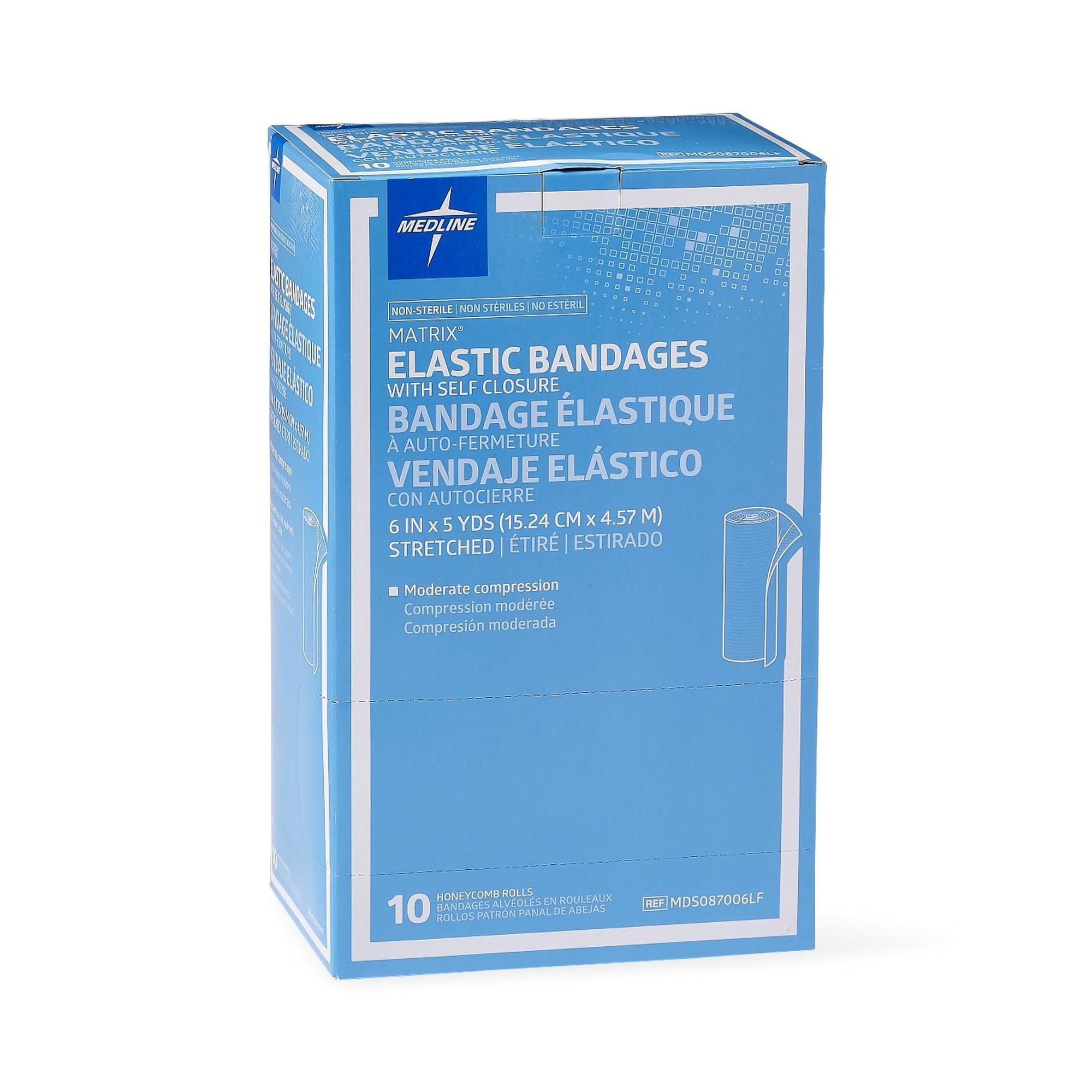 Elastic Bandage Matrix 6 Inch X 5 Yard Double Hook and Loop Closure Natural NonSterile Medium Compression - image 5