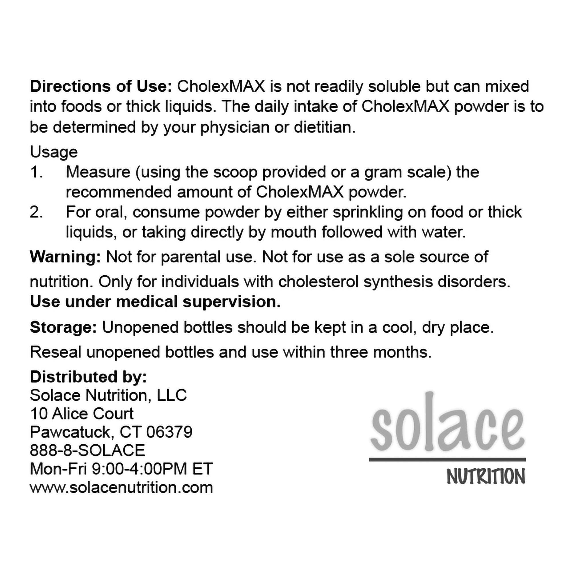 Oral Supplement CholexMAX® Unflavored Powder 75 Gram Jar - image 3
