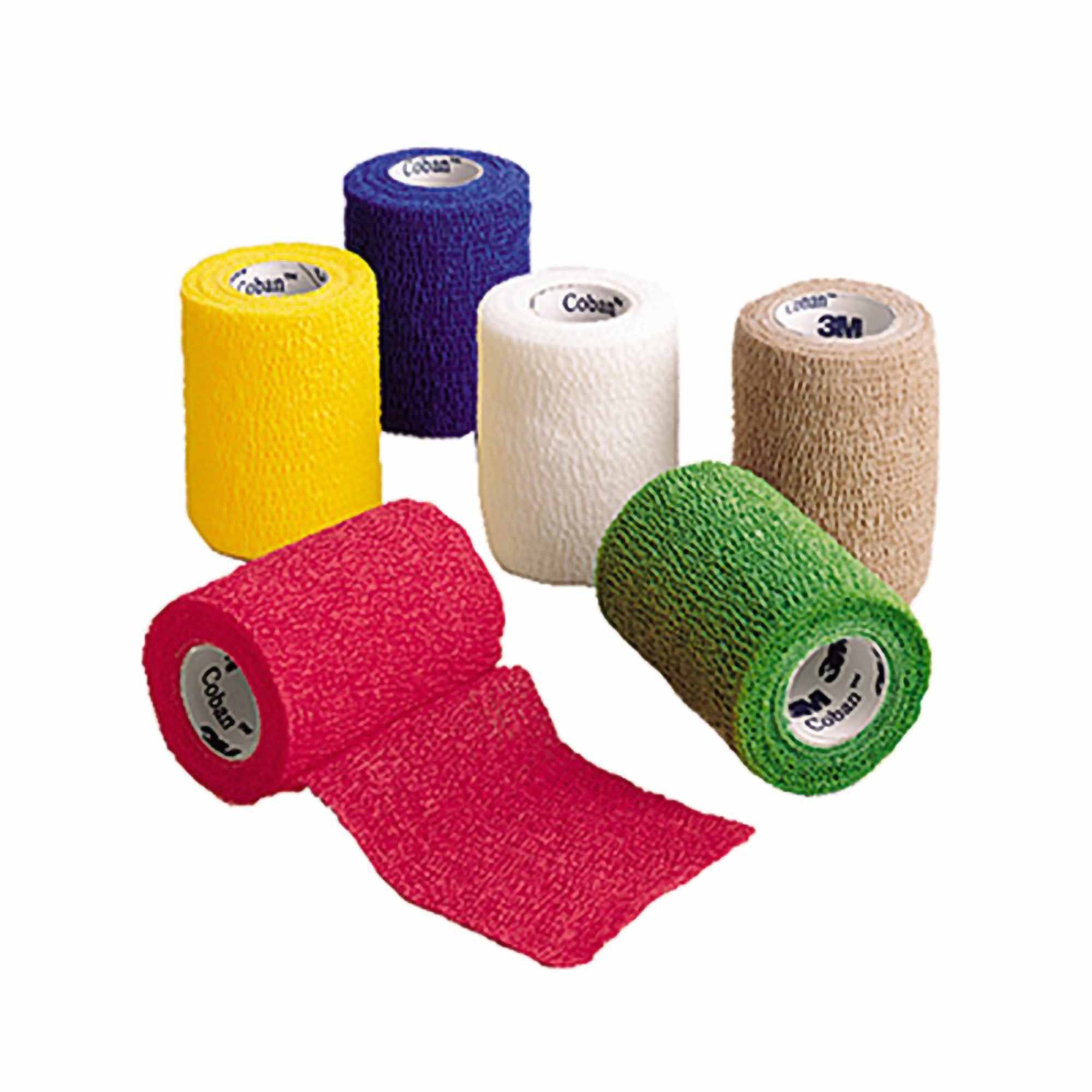 Cohesive Bandage 3M™ Coban™ 3 Inch X 5 Yard Self-Adherent Closure Blue NonSterile Standard Compression - image 2