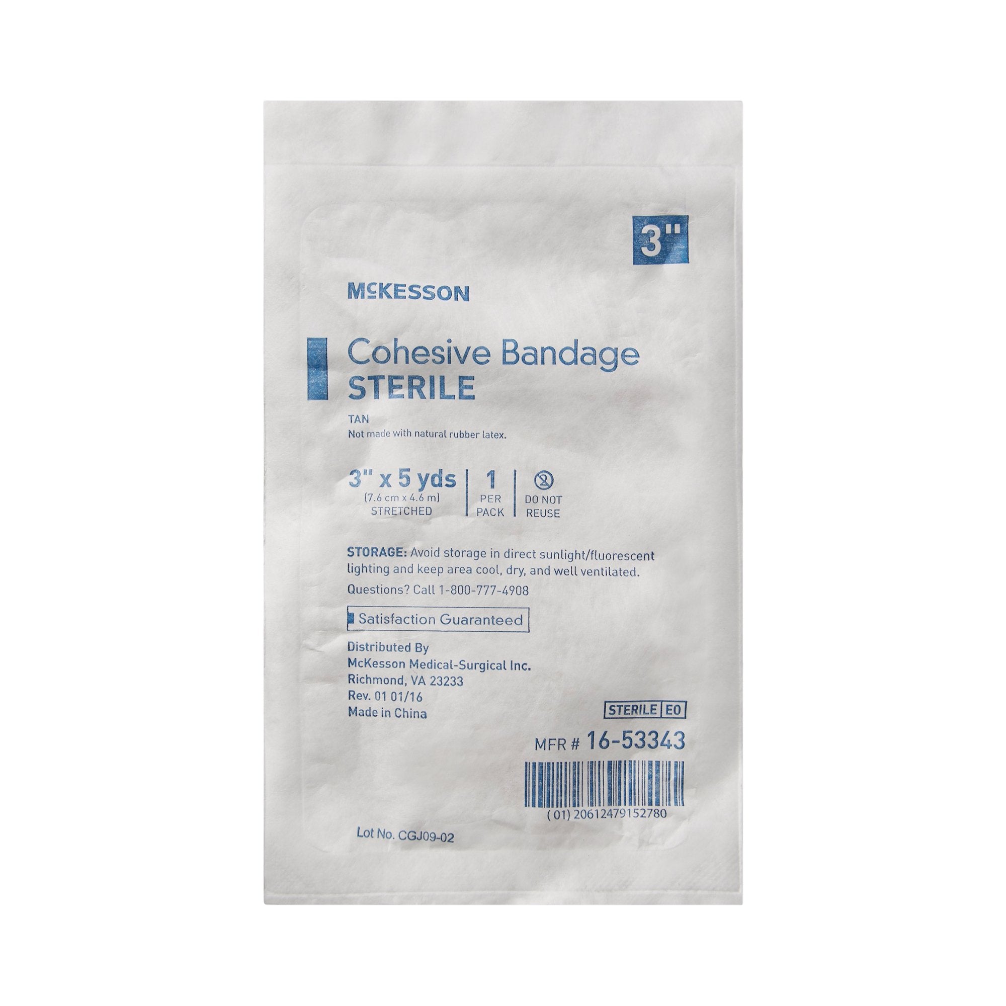 Cohesive Bandage McKesson 3 Inch X 5 Yard Self-Adherent Closure Tan Sterile Standard Compression - image 3