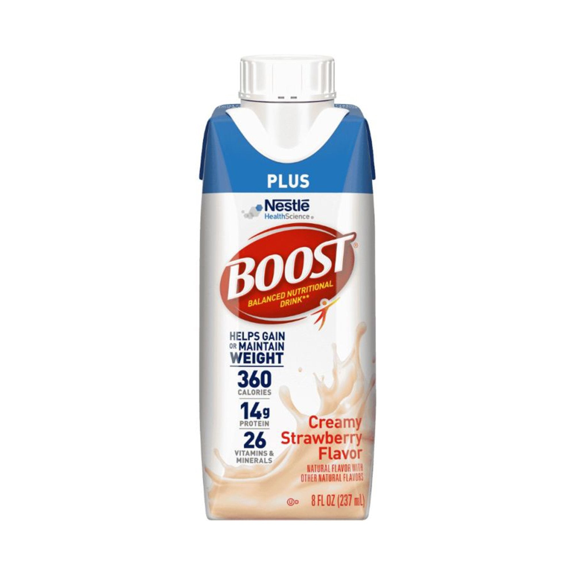 Oral Supplement Boost Plus® Creamy Strawberry Flavor Liquid 8 oz. Carton