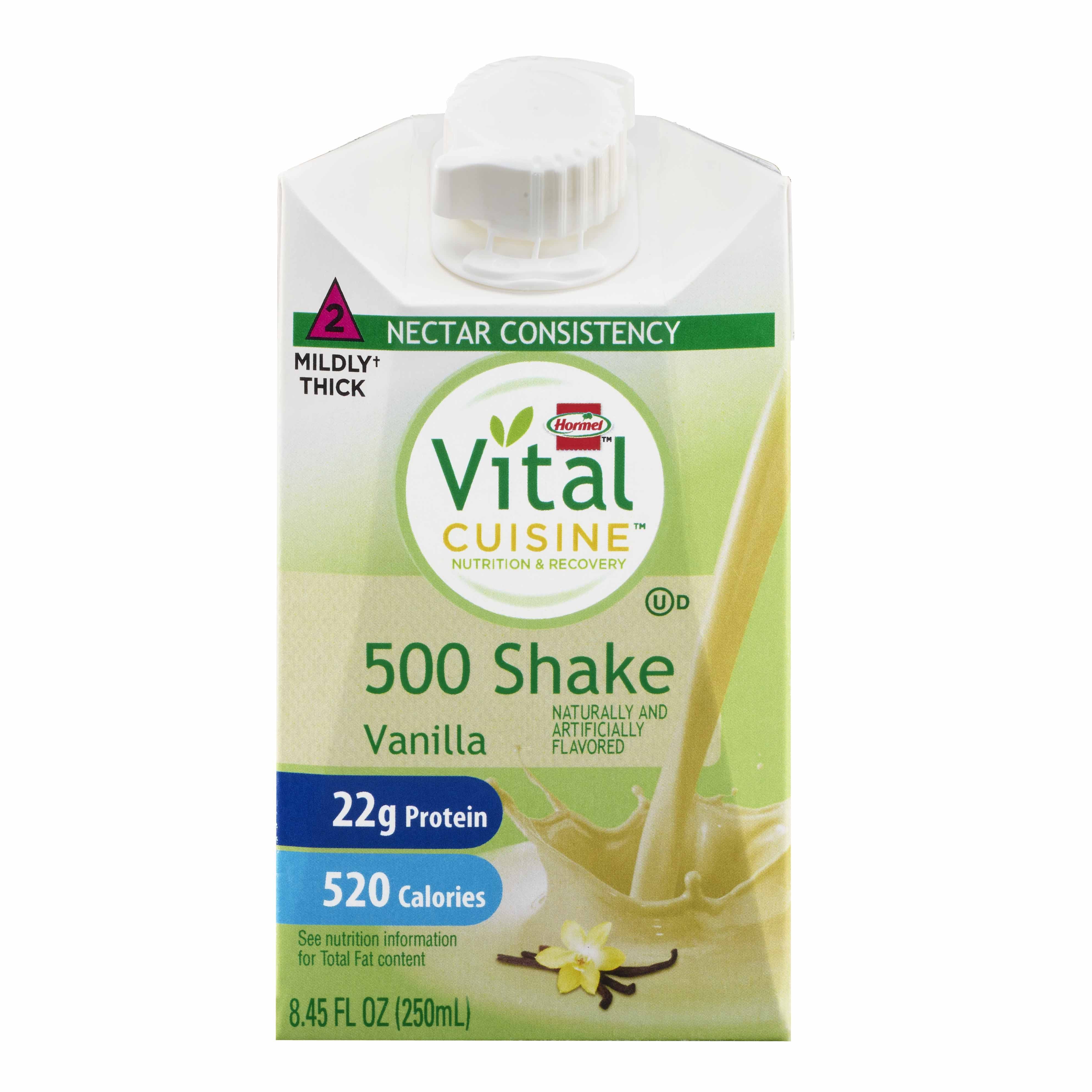 Oral Supplement Hormel Vital Cuisine® 500 Shakes Vanilla Flavor Liquid 8.45 oz. Carton