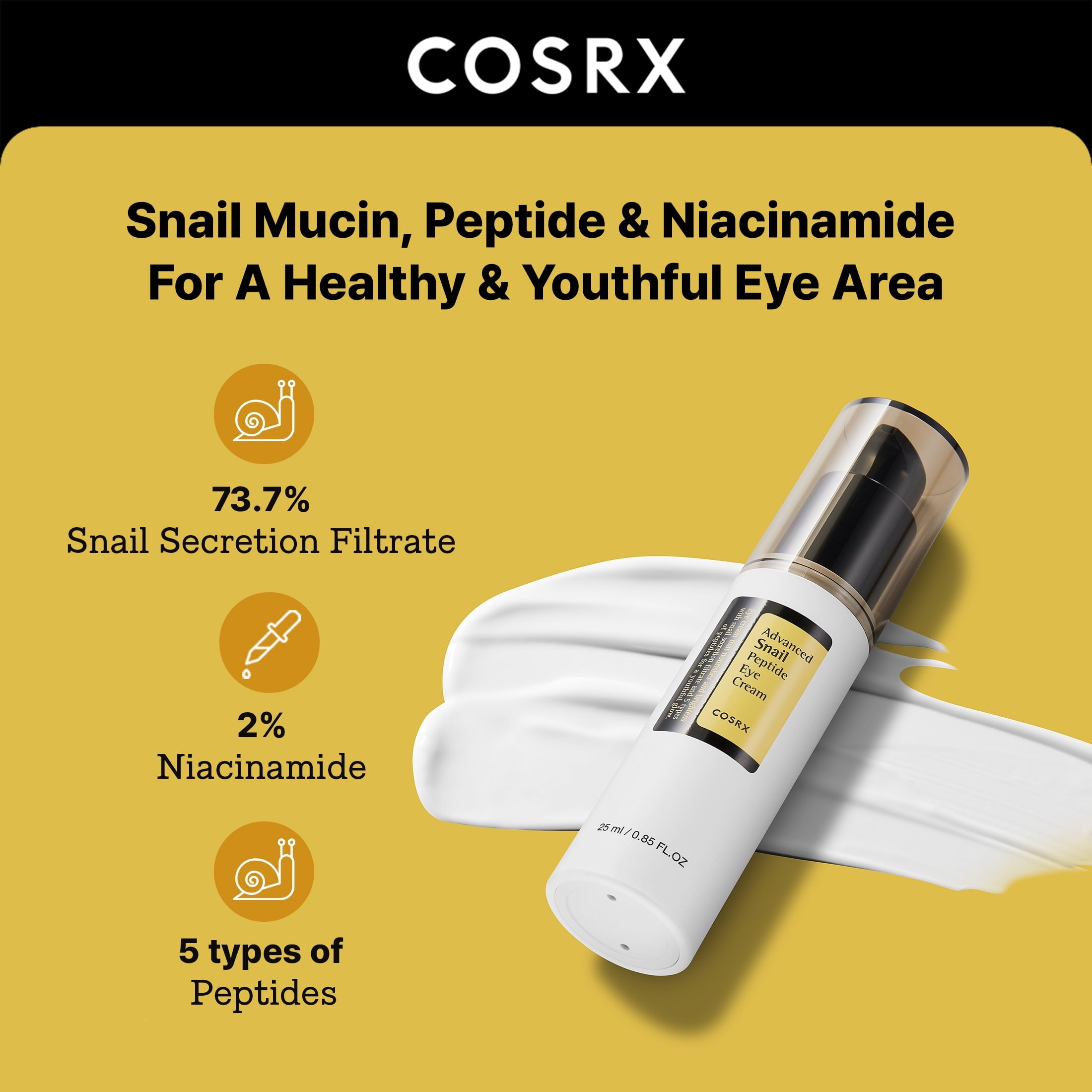 COSRX Advanced Snail Peptide Eye Cream (0.85 Fl.Oz)
