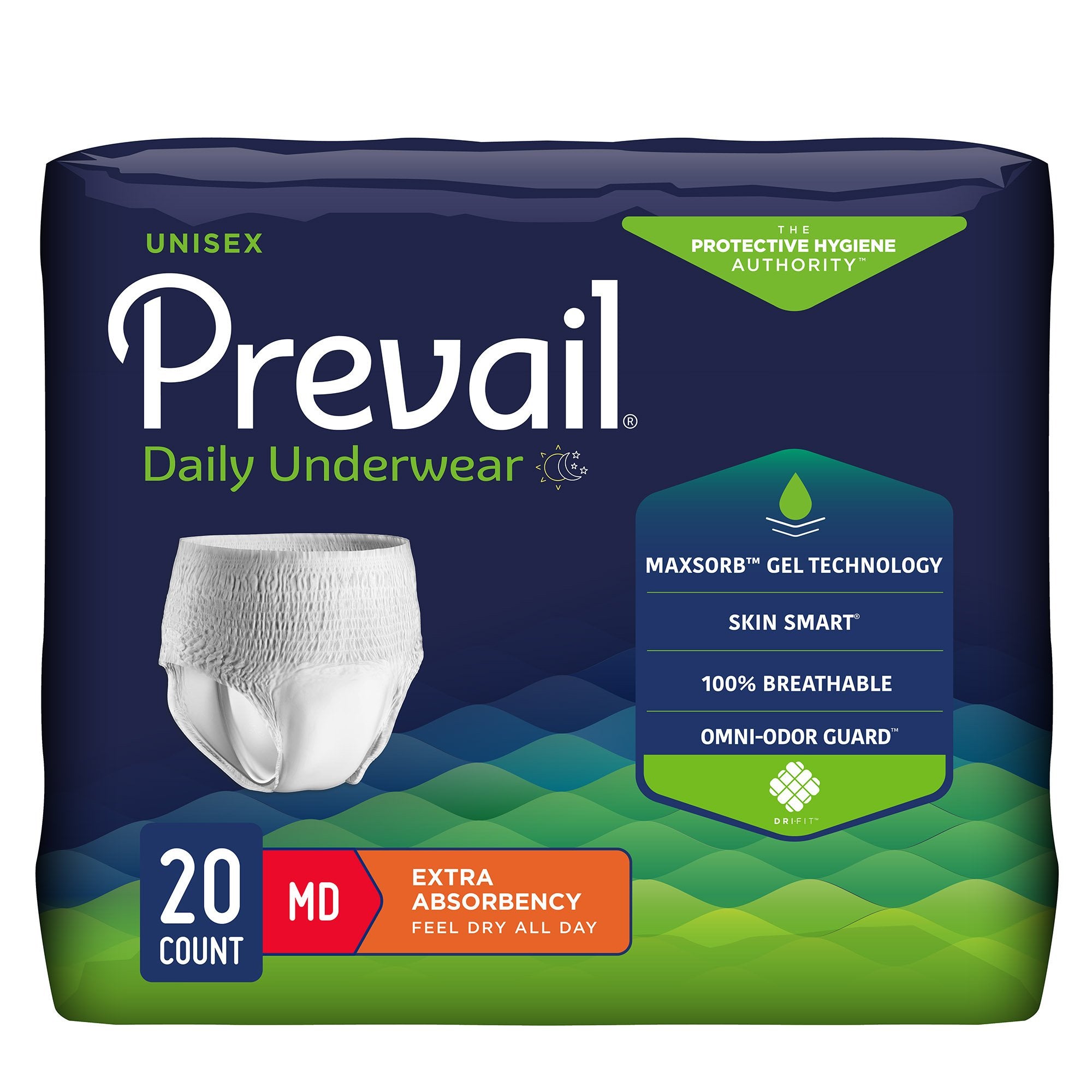 Prevail® Daily Underwear Extra Absorbent Underwear, Medium