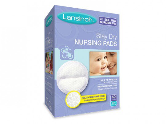 Nursing Pad Lansinoh® Stay Dry One Size Fits Most Cotton Disposable