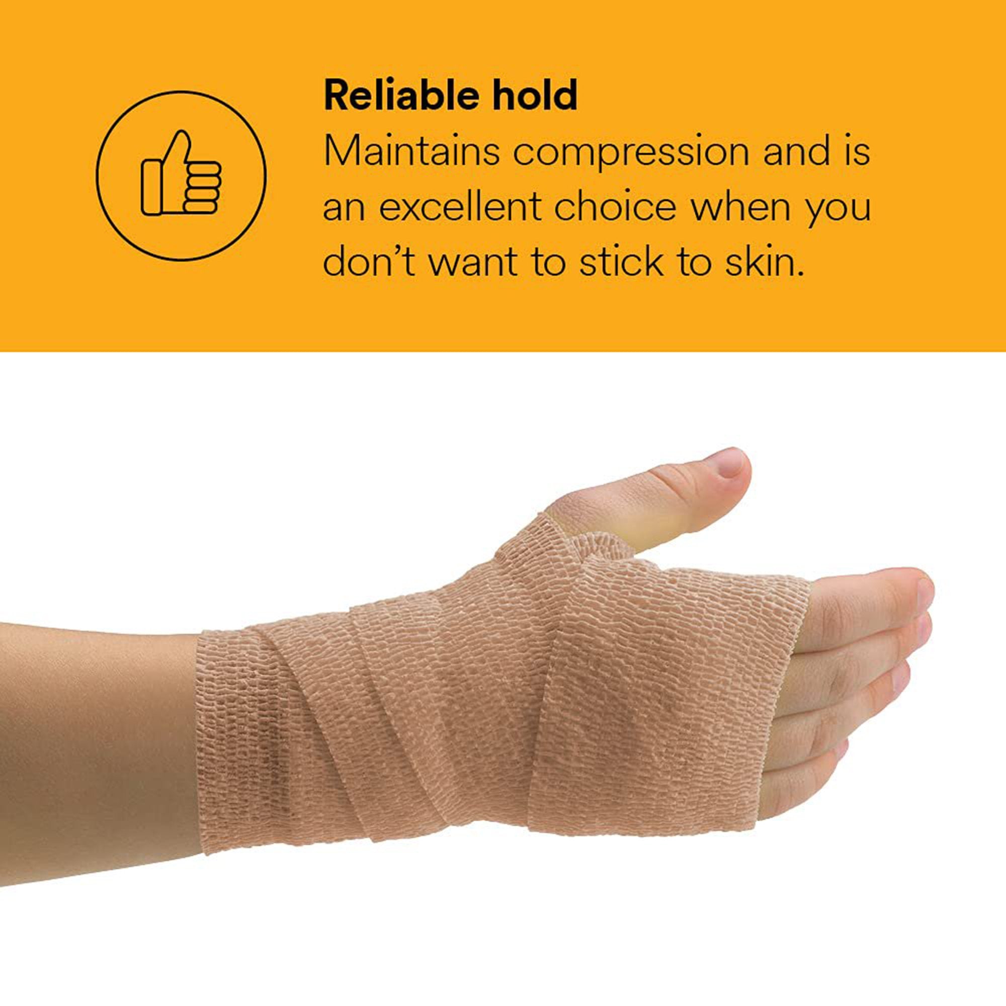 Cohesive Bandage 3M™ Coban™ NL 2 X 60 Inch Self-Adherent Closure Tan NonSterile Standard Compression - image 5
