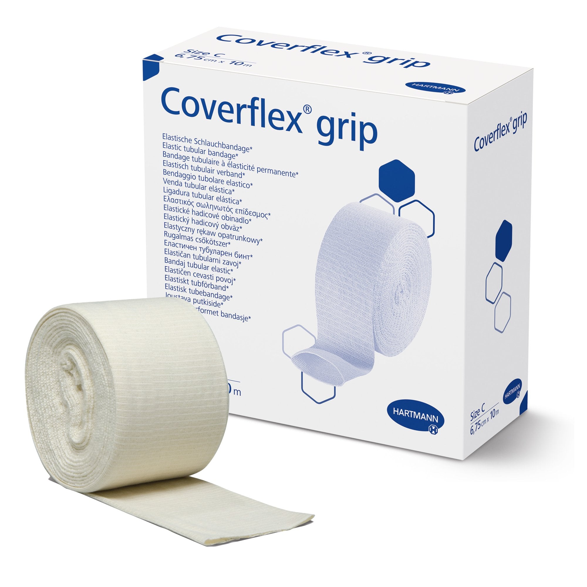 Elastic Tubular Support Bandage Coverflex® grip 2-7/10 Inch X 11 Yard Pull On Tan NonSterile Size C Low Compression