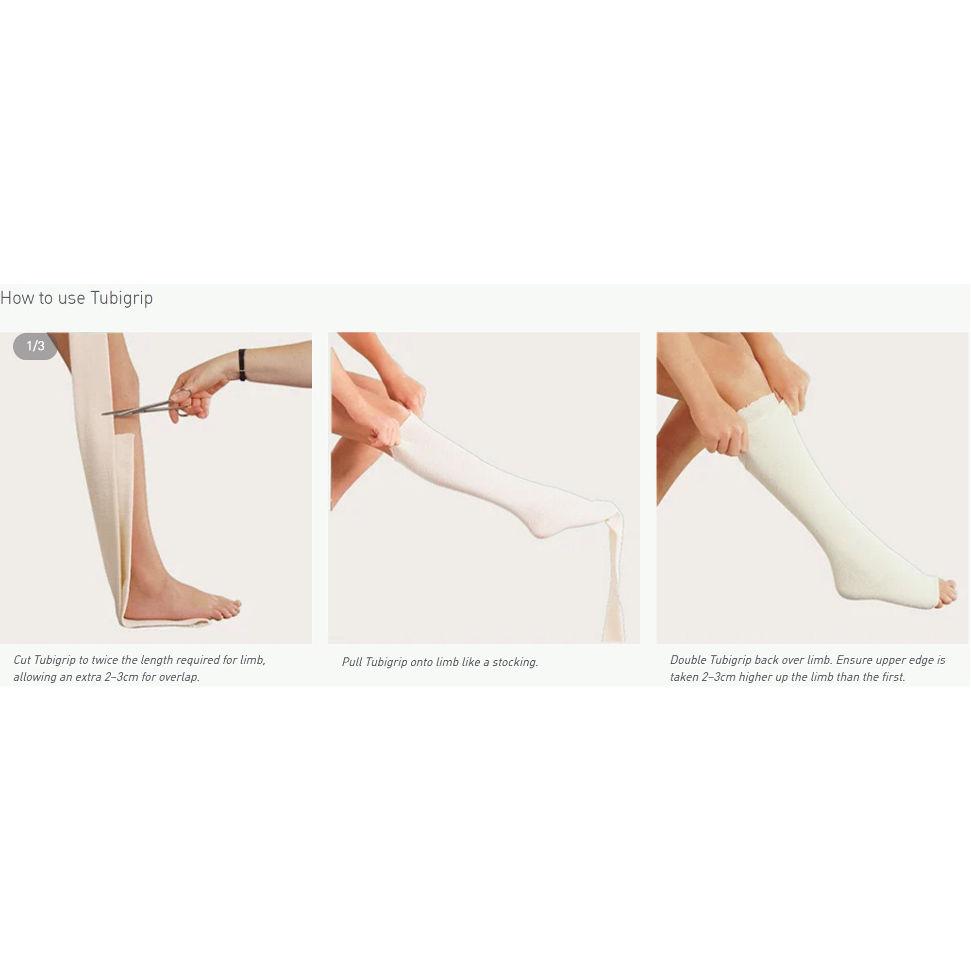 Elastic Tubular Support Bandage Tubigrip® 2-3/4 Inch X 1 Yard Medium Arm / Small Ankle Pull On Natural NonSterile Size C Standard Compression - image 3