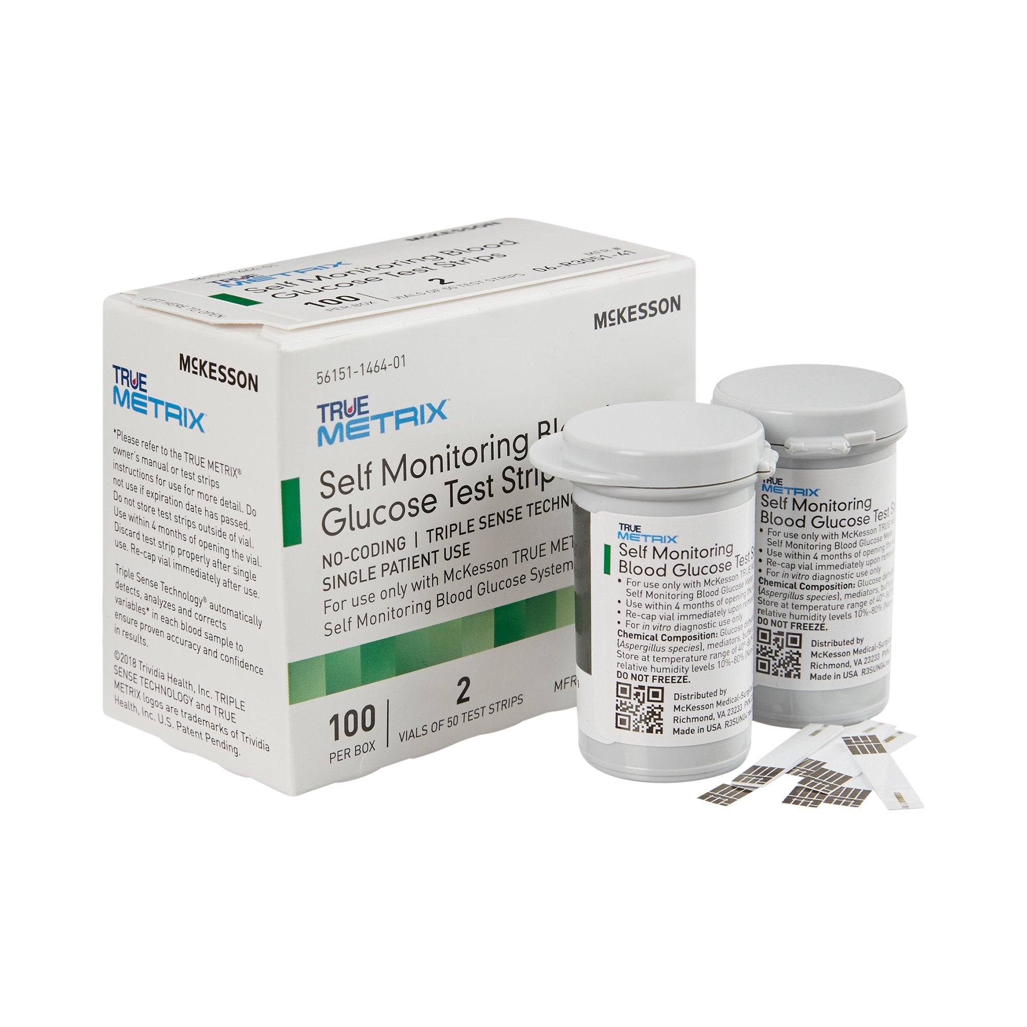 Blood Glucose Test Strips McKesson TRUE METRIX® 100 Strips per Pack For McKesson TRUE METRIX® Self Monitoring Blood Glucose System - image 2