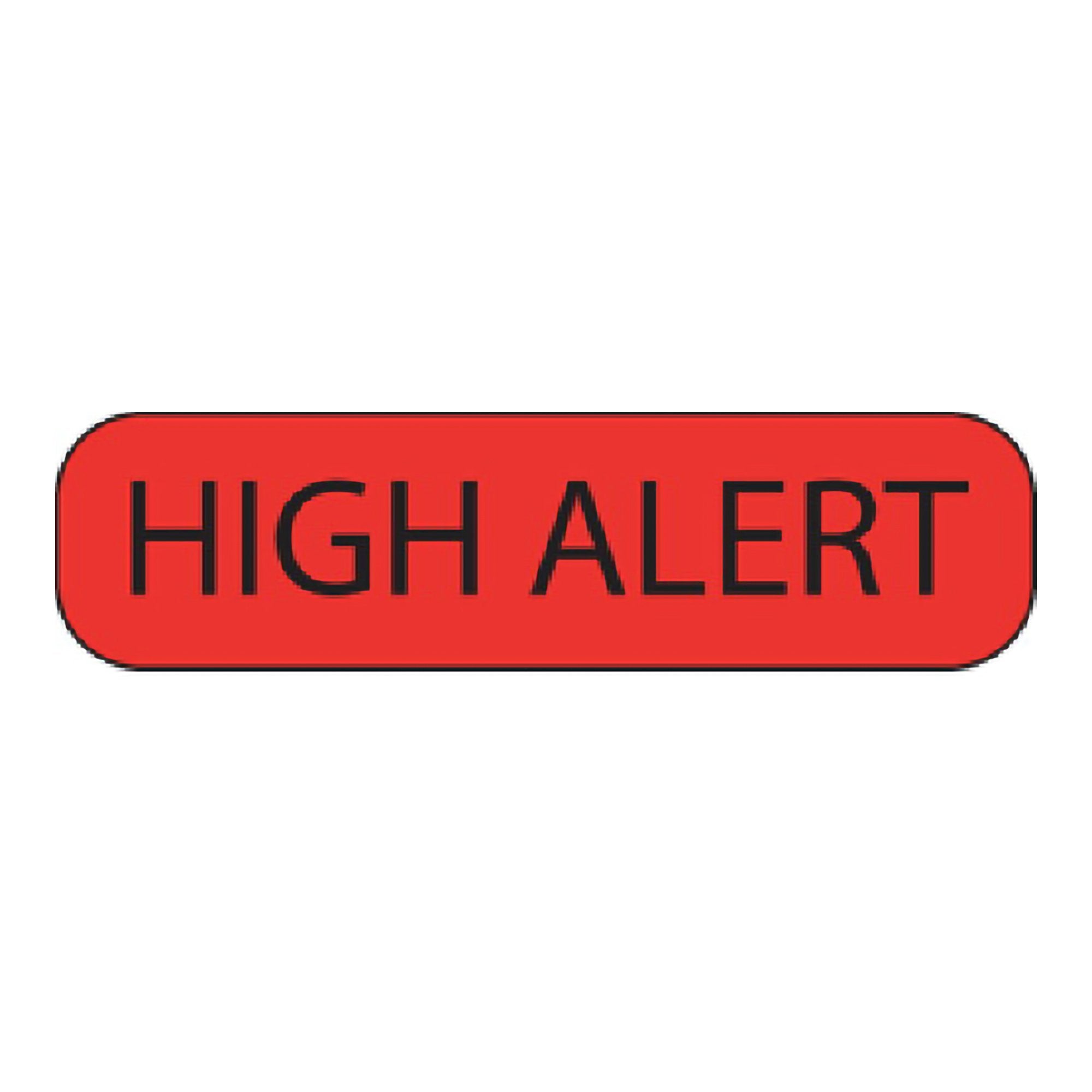 MedVision® "High Alert" Label, 1-7/16 x 3/8 Inch