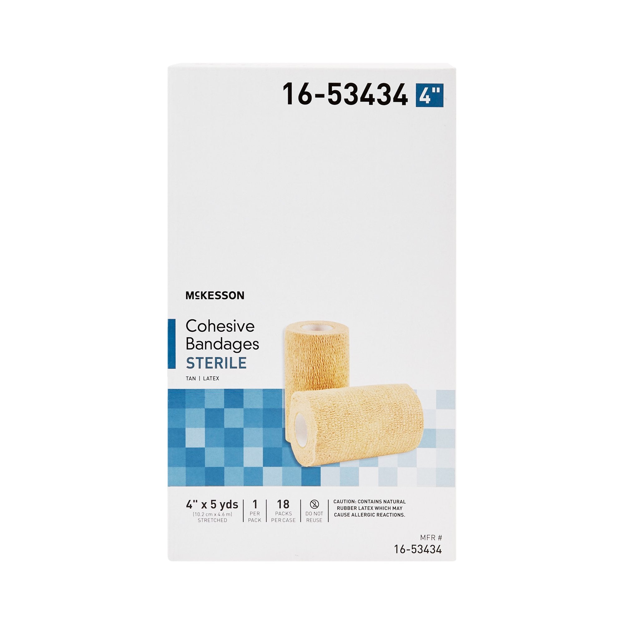 Cohesive Bandage McKesson 4 Inch X 5 Yard Self-Adherent Closure Tan Sterile Standard Compression - image 2