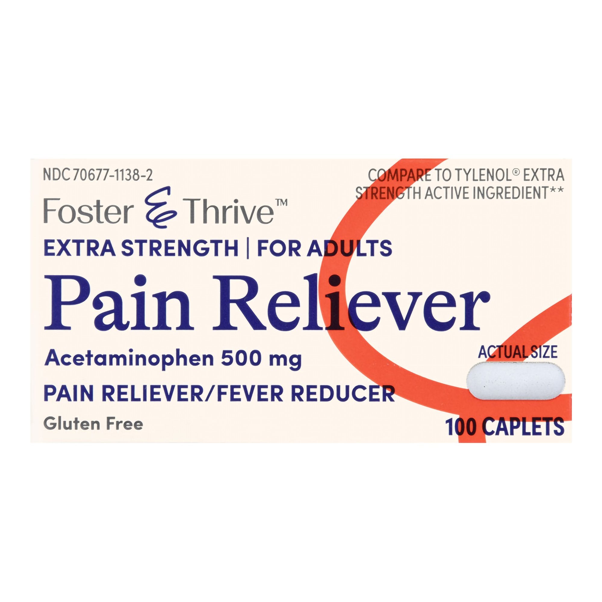 Foster & Thrive™ Extra Strength Pain Relief Acetaminophen 500 mg Caplets