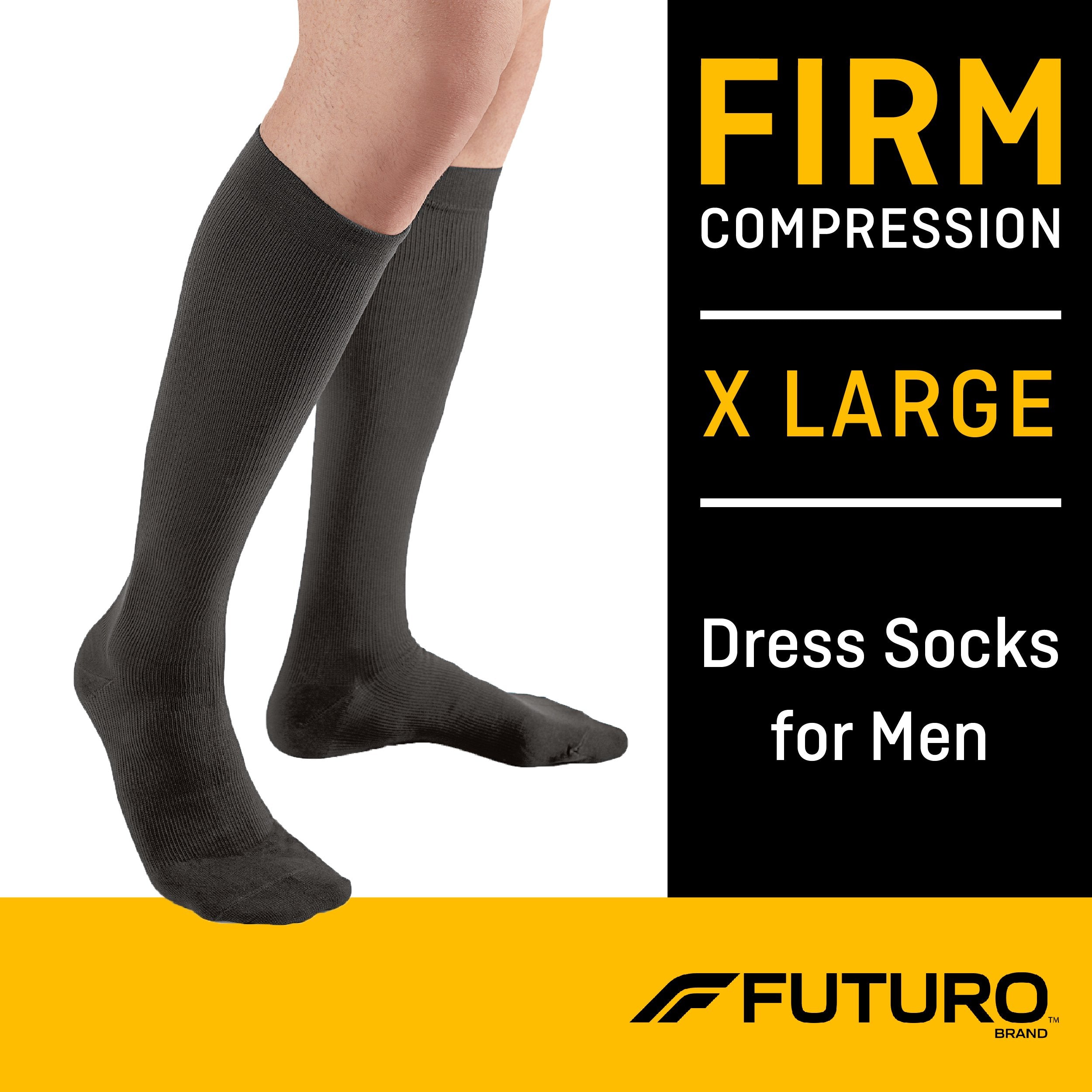 Compression Socks 3M™ Futuro™ Knee High X-Large Black Closed Toe - image 2