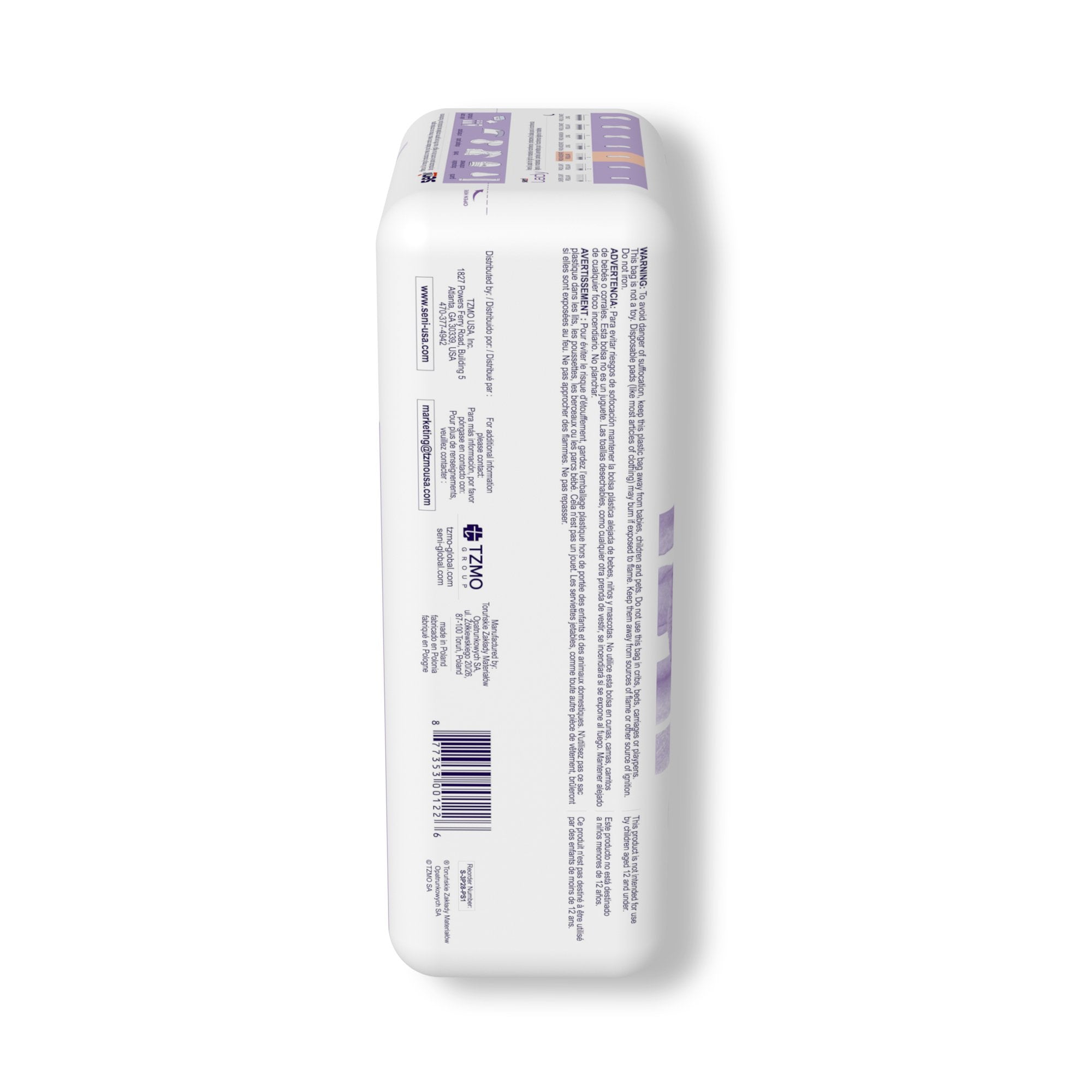 Bladder Control Pad Seni® Lady Moderate 10 Inch Length Moderate Absorbency Super Absorbent Core One Size Fits Most - image 6