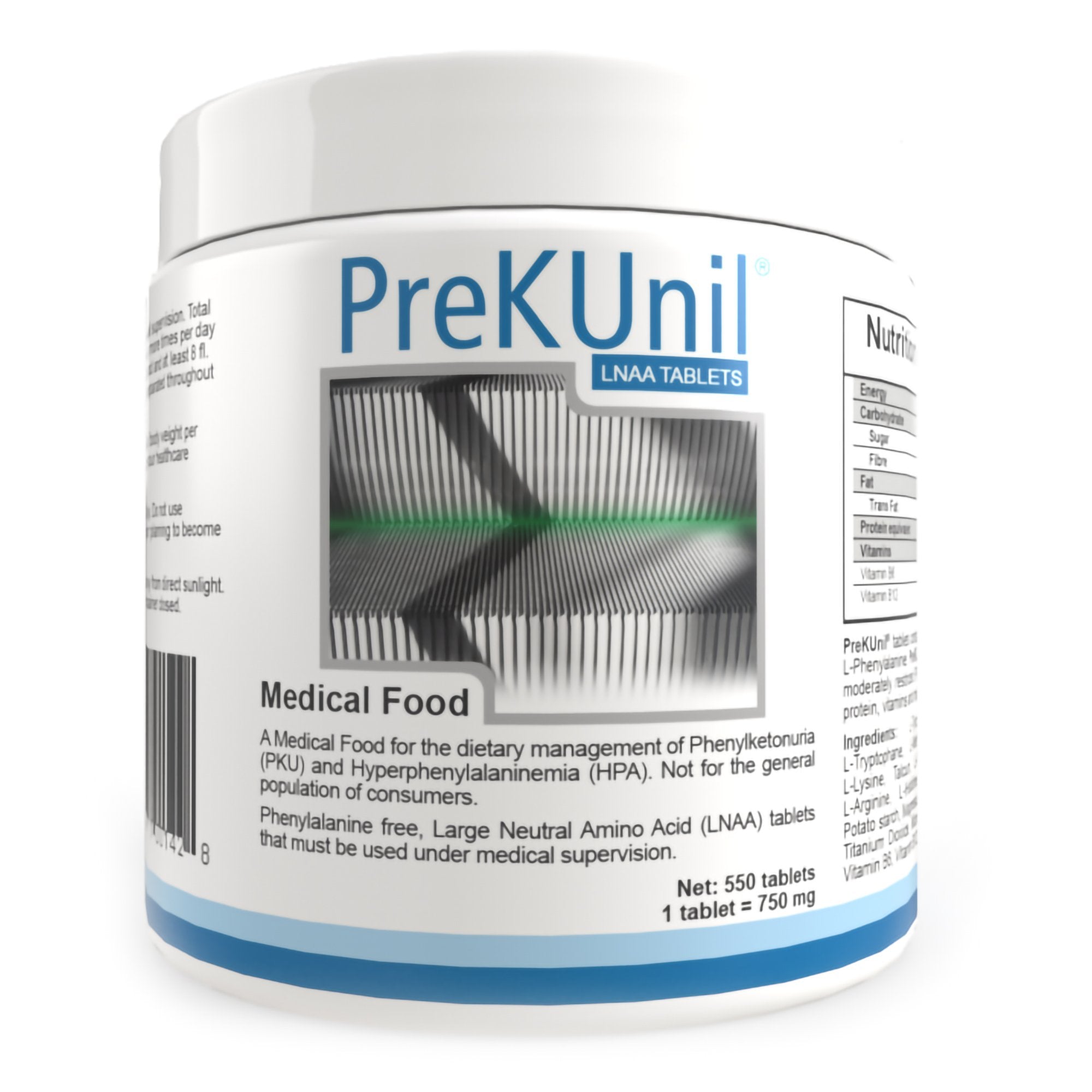 Oral Supplement PreKUnil® LNAA Unflavored Tablet 550 per Bottle Bottle
