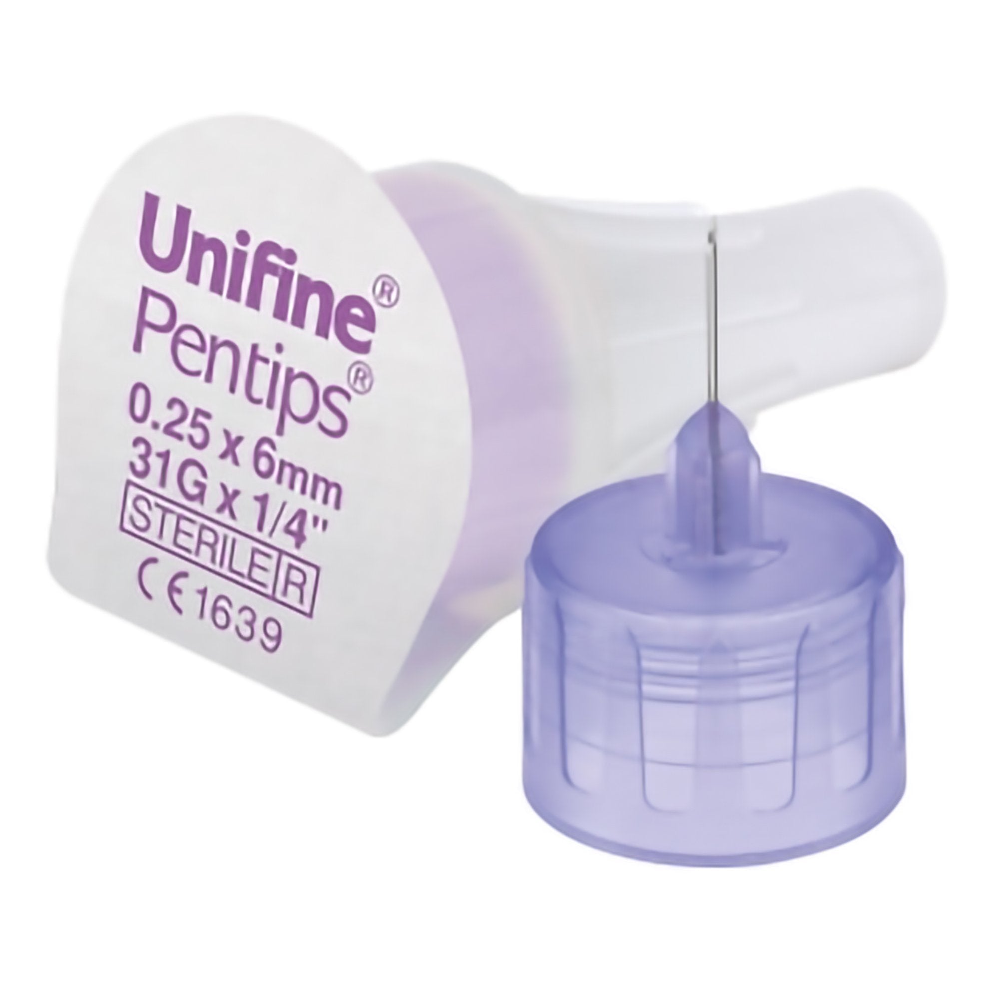 Standard Insulin Pen Needle Unifine® Pentips® 31 Gauge 6 mm Length NonSafety