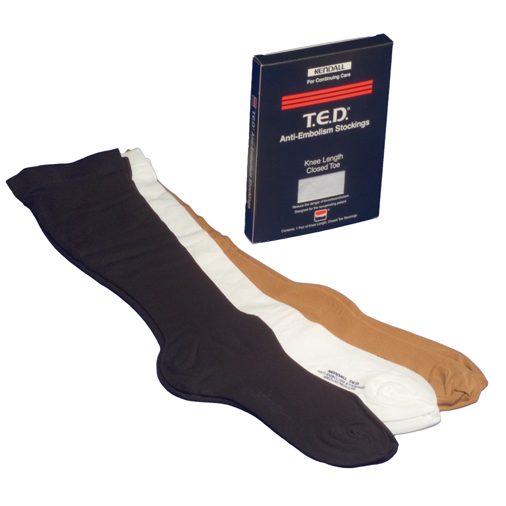 Anti-embolism Stocking T.E.D.™ Knee High Medium / Regular Beige Closed Toe