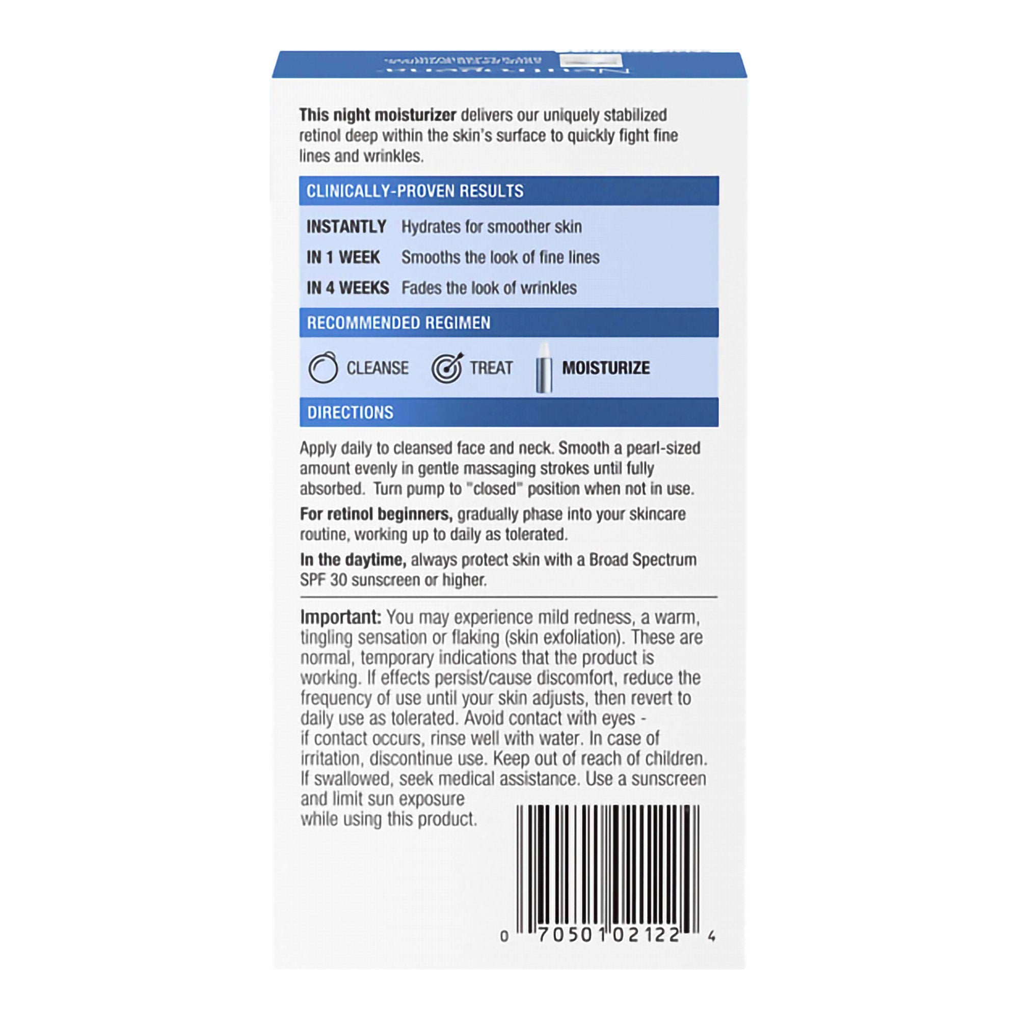 Facial Moisturizer Neutrogena® Rapid Wrinkle Repair® Night 1 oz. Pump Bottle Unscented Lotion - image 5
