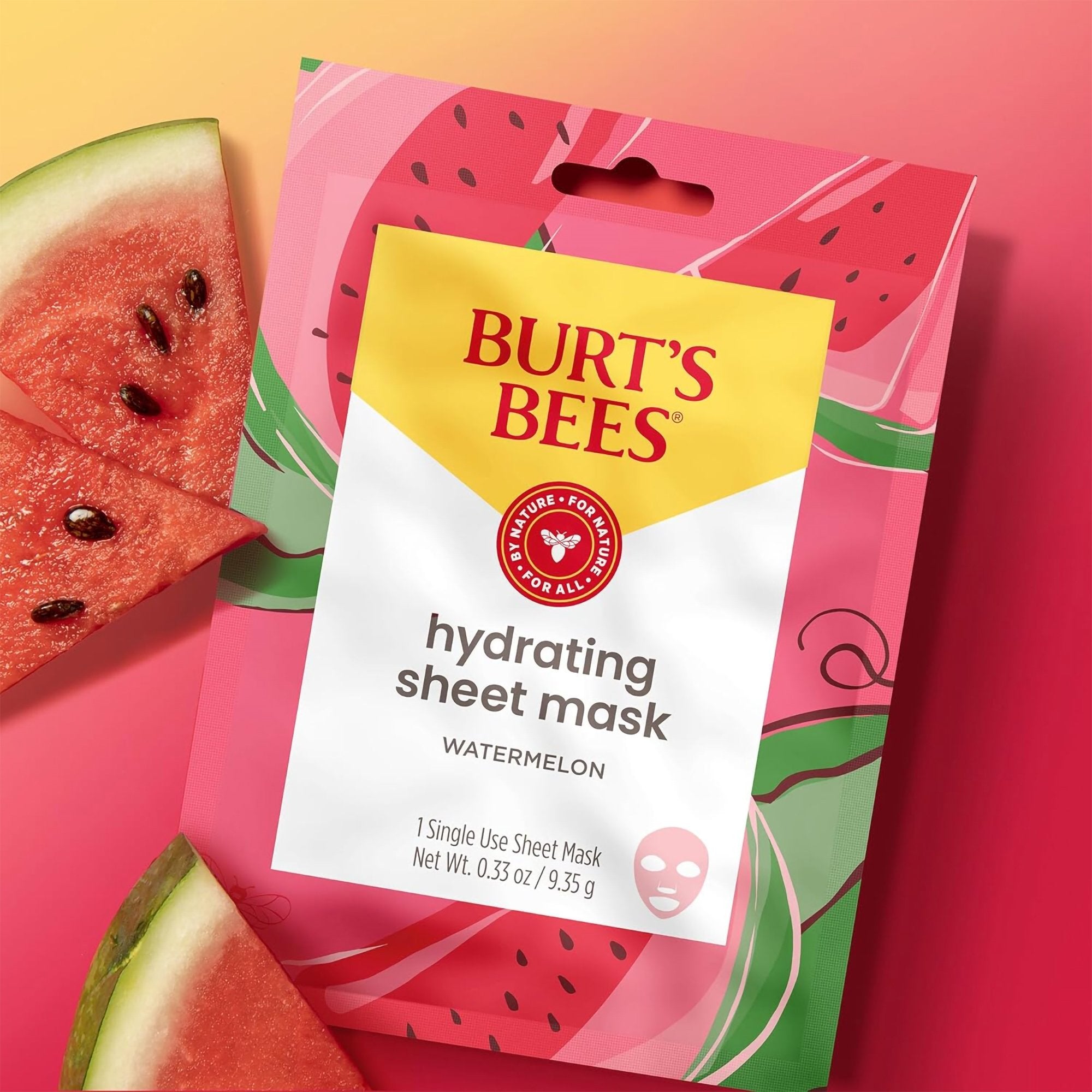 Facial Moisturizer Burt's Bees® Hydrating Sheet Mask 0.33 oz. Individual Packet Watermelon Scent Mask - image 5