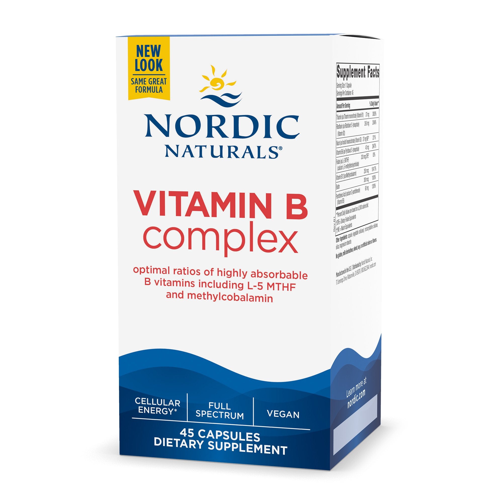 Dietary Supplement Nordic Naturals® Vitamin B Complex Vitamin B1 37 mg Strength Capsule 45 per Bottle - image 4