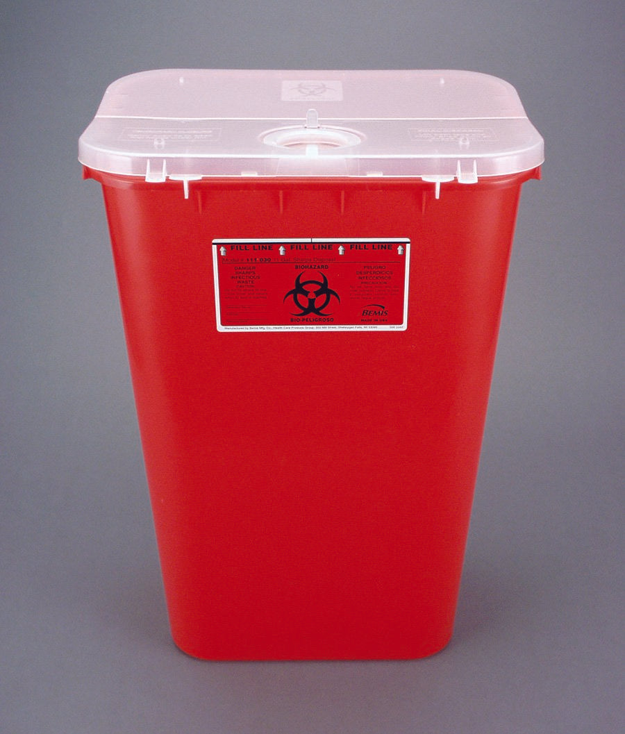 Bemis™ Sentinel Mailback Sharps Container, 11 Gallon, 22-1/2 x 16-1/2 x 11-13/16 Inch