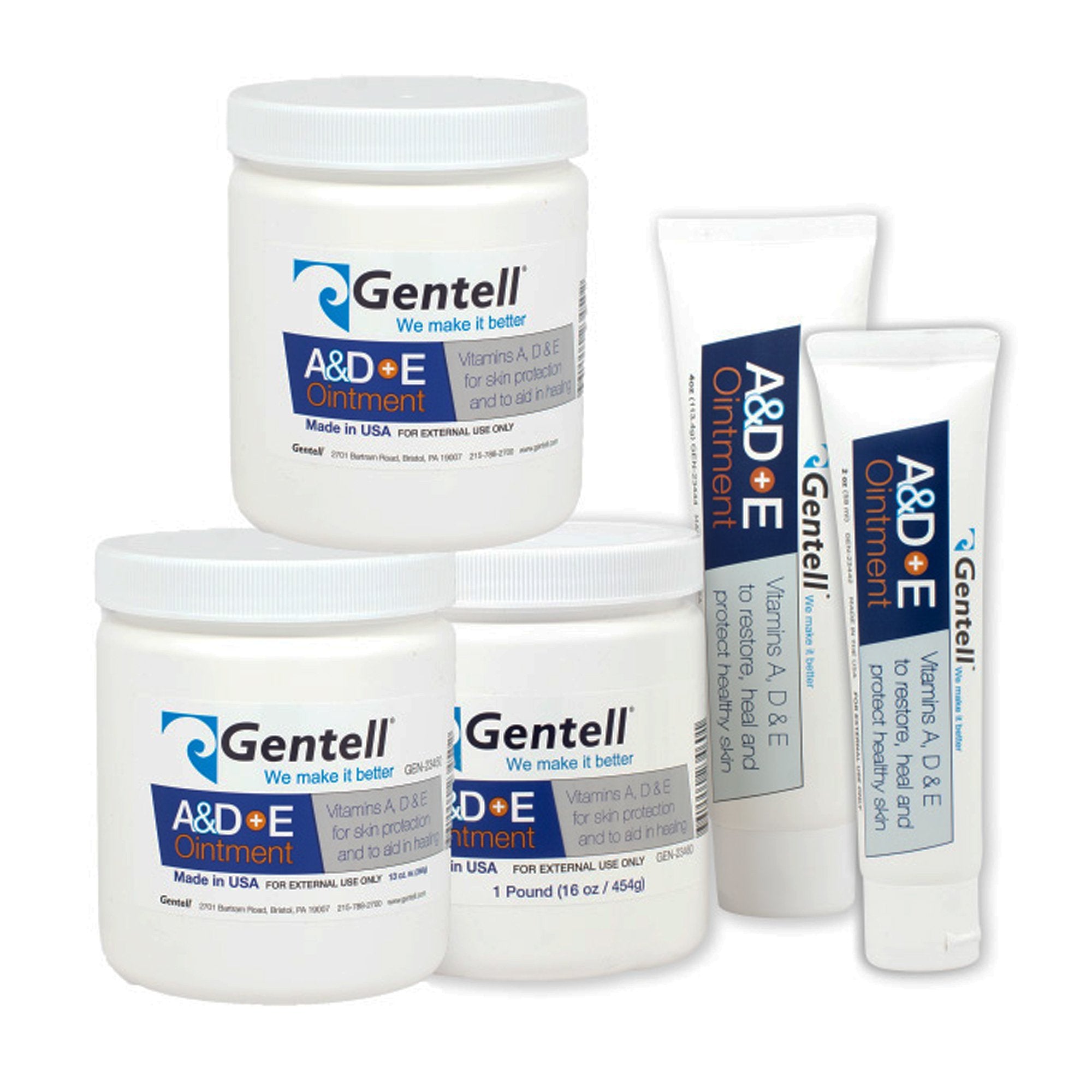 Skin Protectant Gentell® A & D+E 16 oz. Jar Medicinal Scent Ointment - image 2