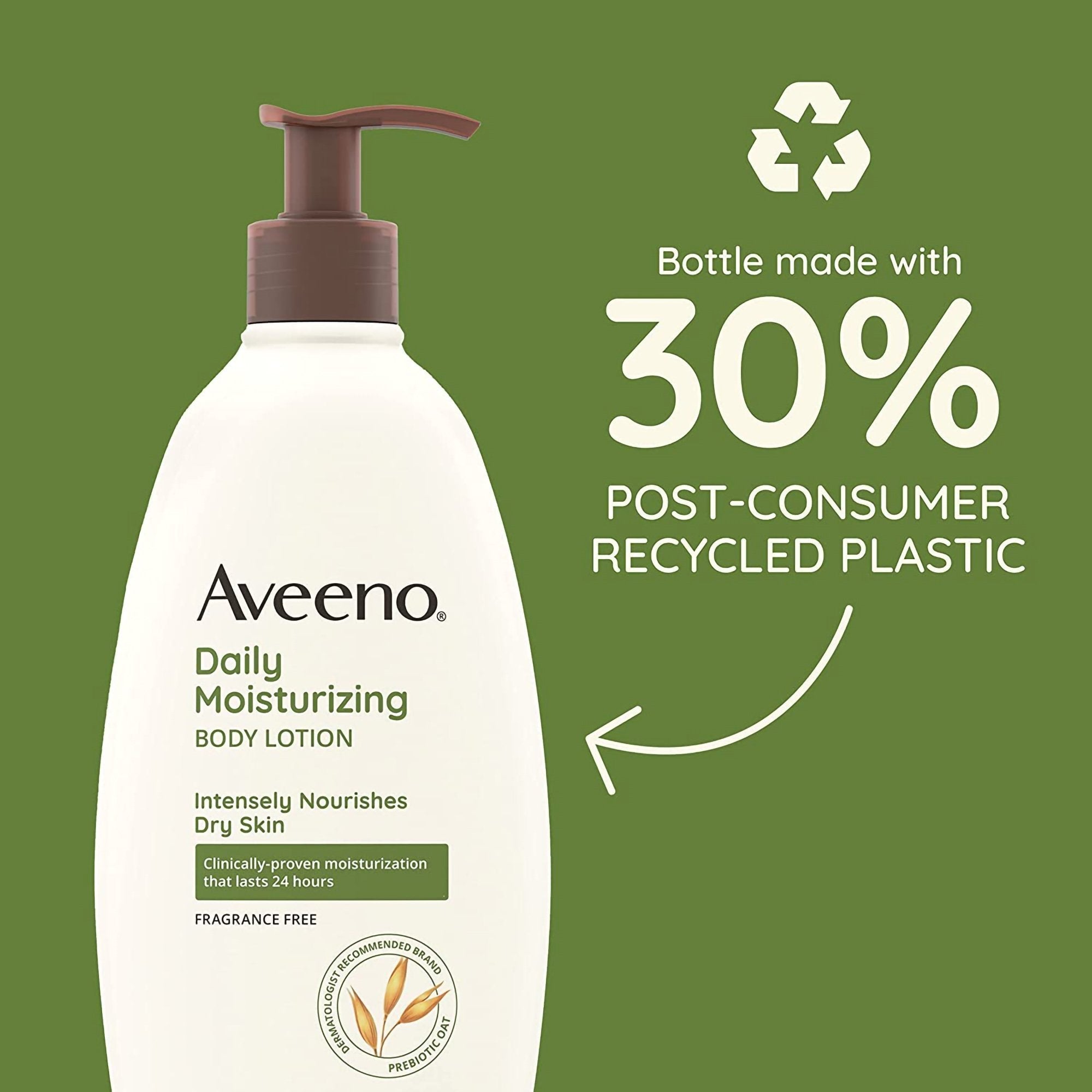Hand and Body Moisturizer Aveeno® Daily Moisturizing 18 oz. Pump Bottle Unscented Lotion - image 3