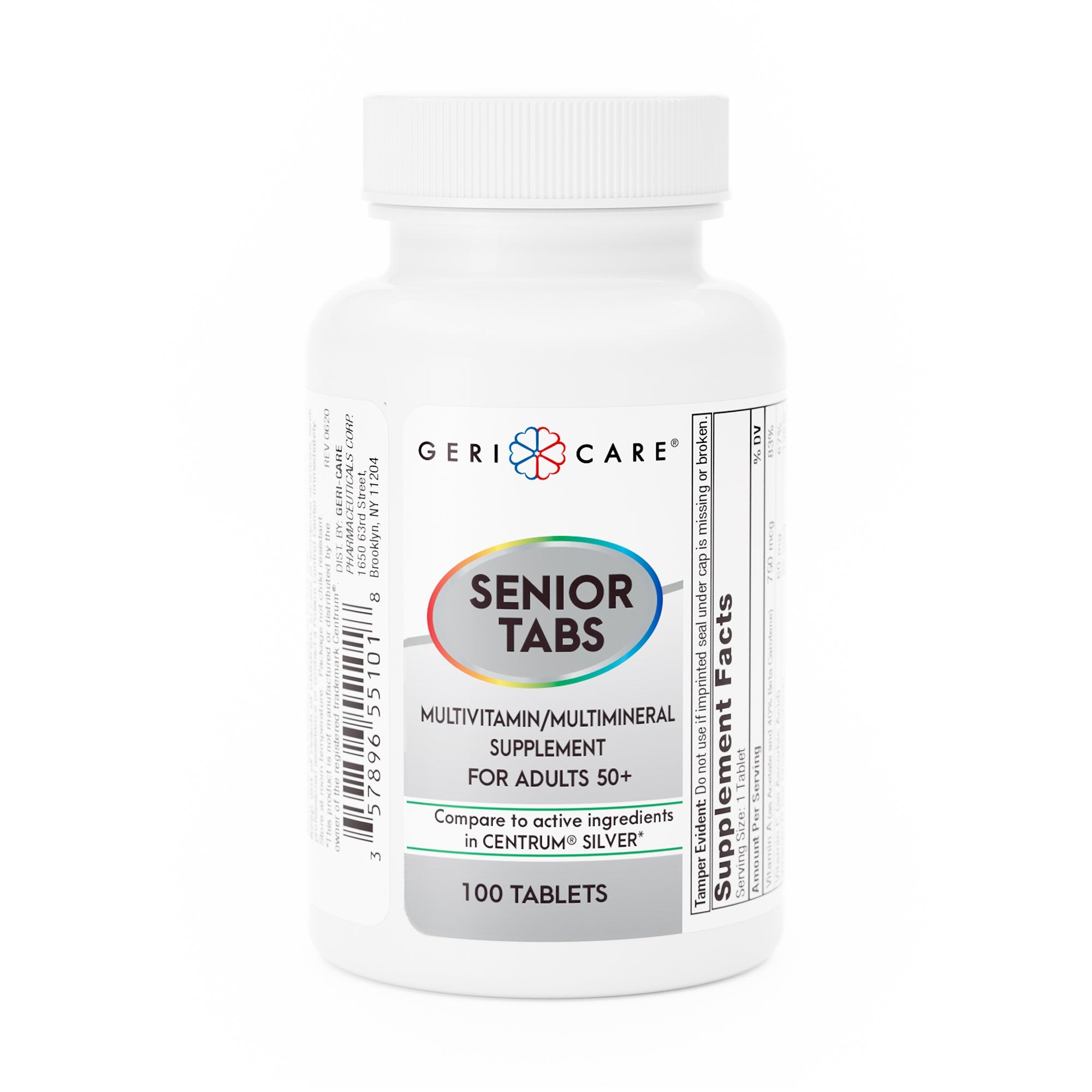 Multivitamin Supplement with Minerals Geri-Care® Tablet 100 per Bottle