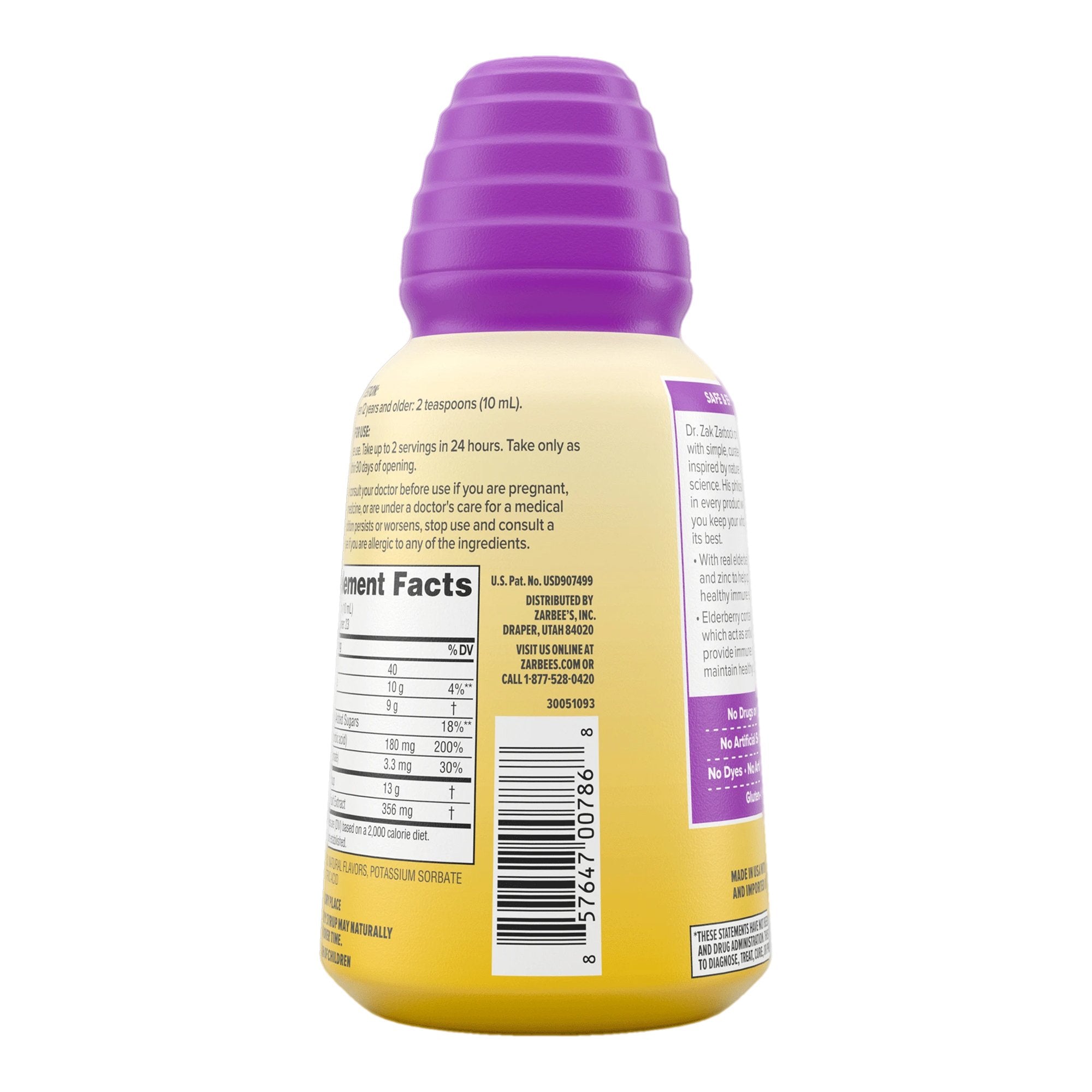 Cold and Cough Relief Zarbee's® Daily Immune Support 356 mg Strength Syrup 8 oz. - image 2