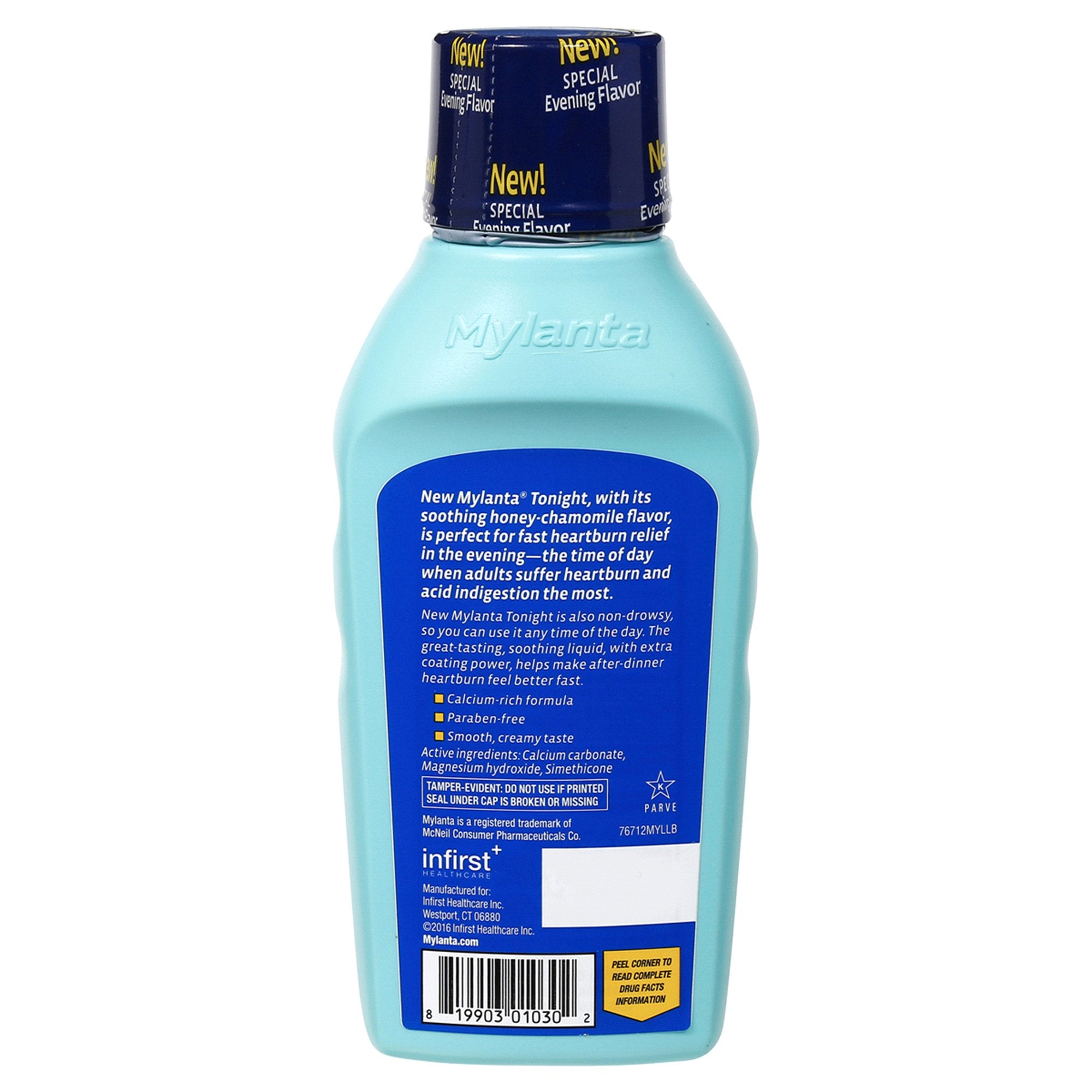 Antacid Mylanta® Tonight 800 mg / 270 mg / 80 mg Strength Liquid 12 oz. - image 2