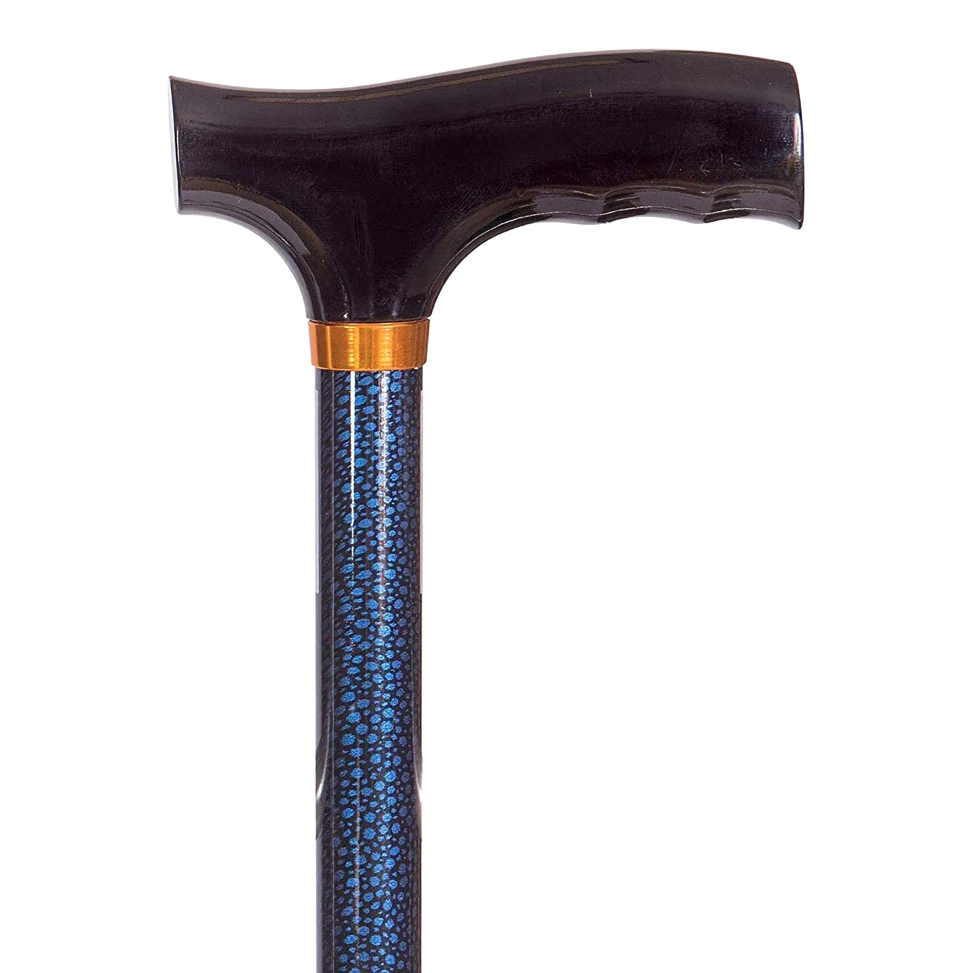 T-Handle Cane DMI® Lightweight Adjustable Aluminum 31 to 40 Inch Height Blue - image 2