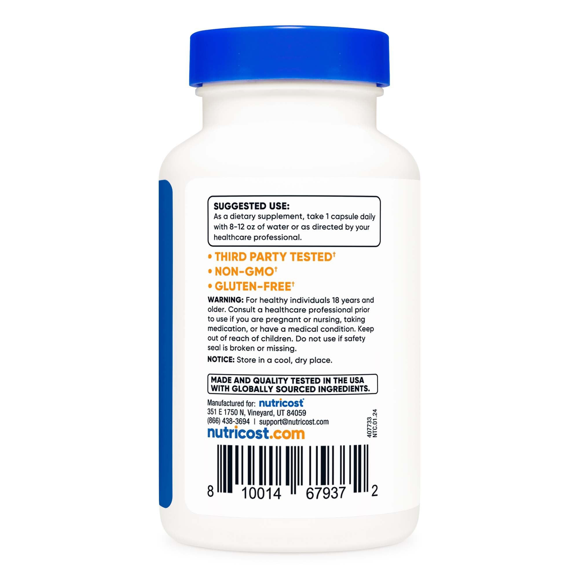 Dietary Supplement nutricost® L-Theanine 200 mg Strength Capsule 120 Per Bottle - image 4