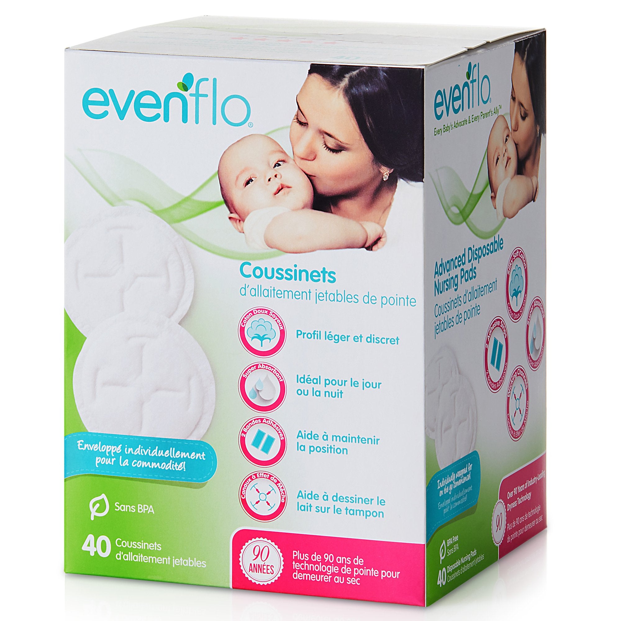 Nursing Pad Evenflo Advanced One Size Fits Most Breathable Material Disposable - image 4