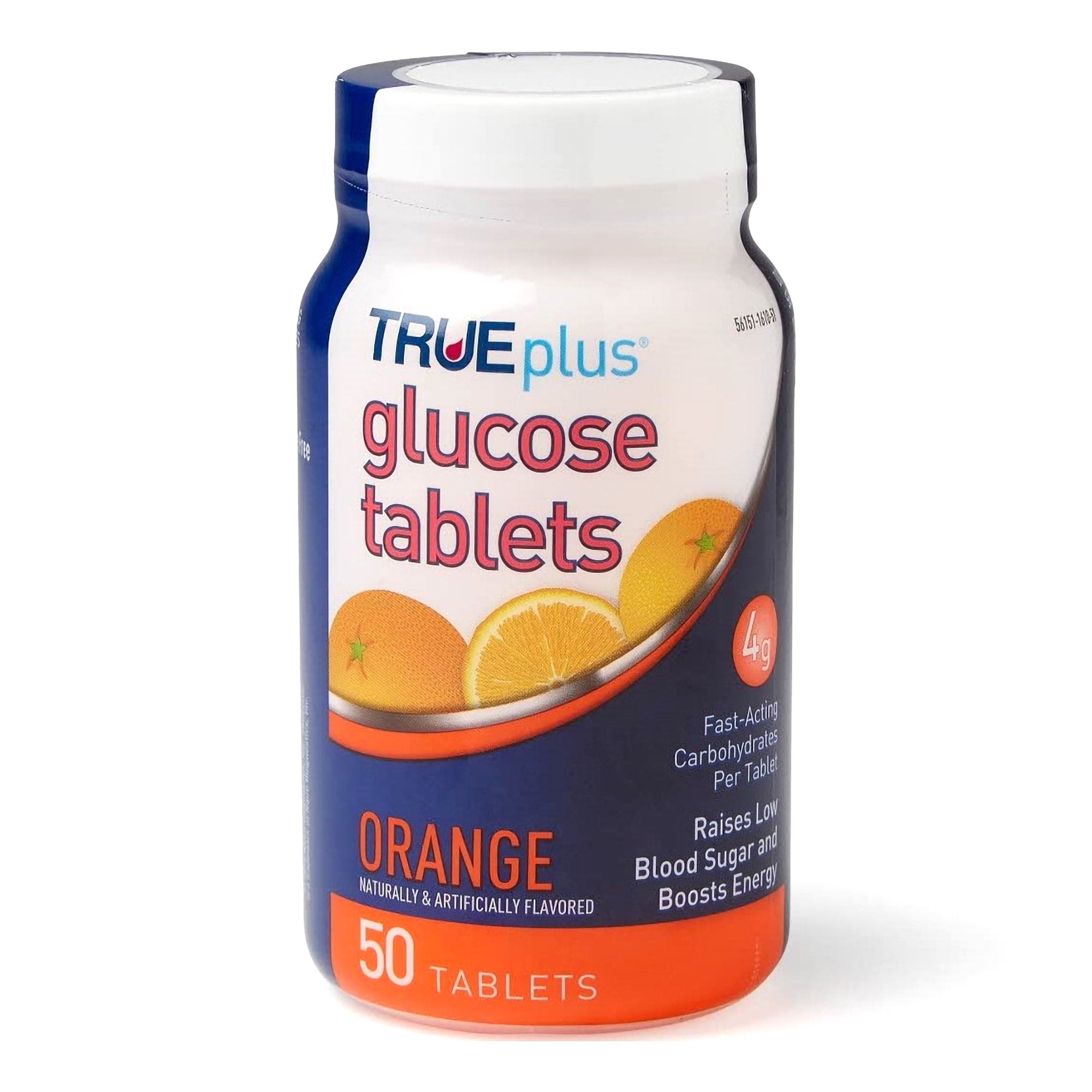 Glucose Supplement TRUEplus™ 50 per Bottle Chewable Tablet Orange Flavor