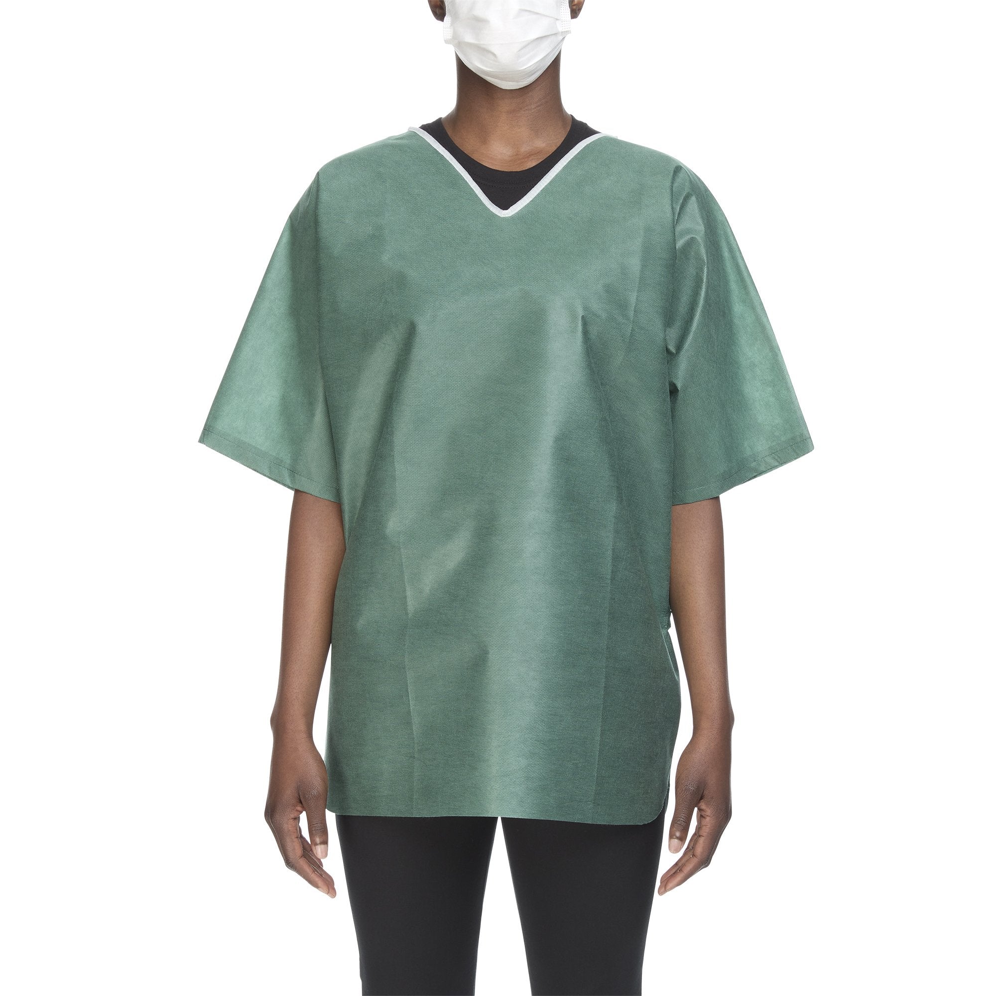 Graham Medical Short Sleeve Scrub Shirt, Green, Large