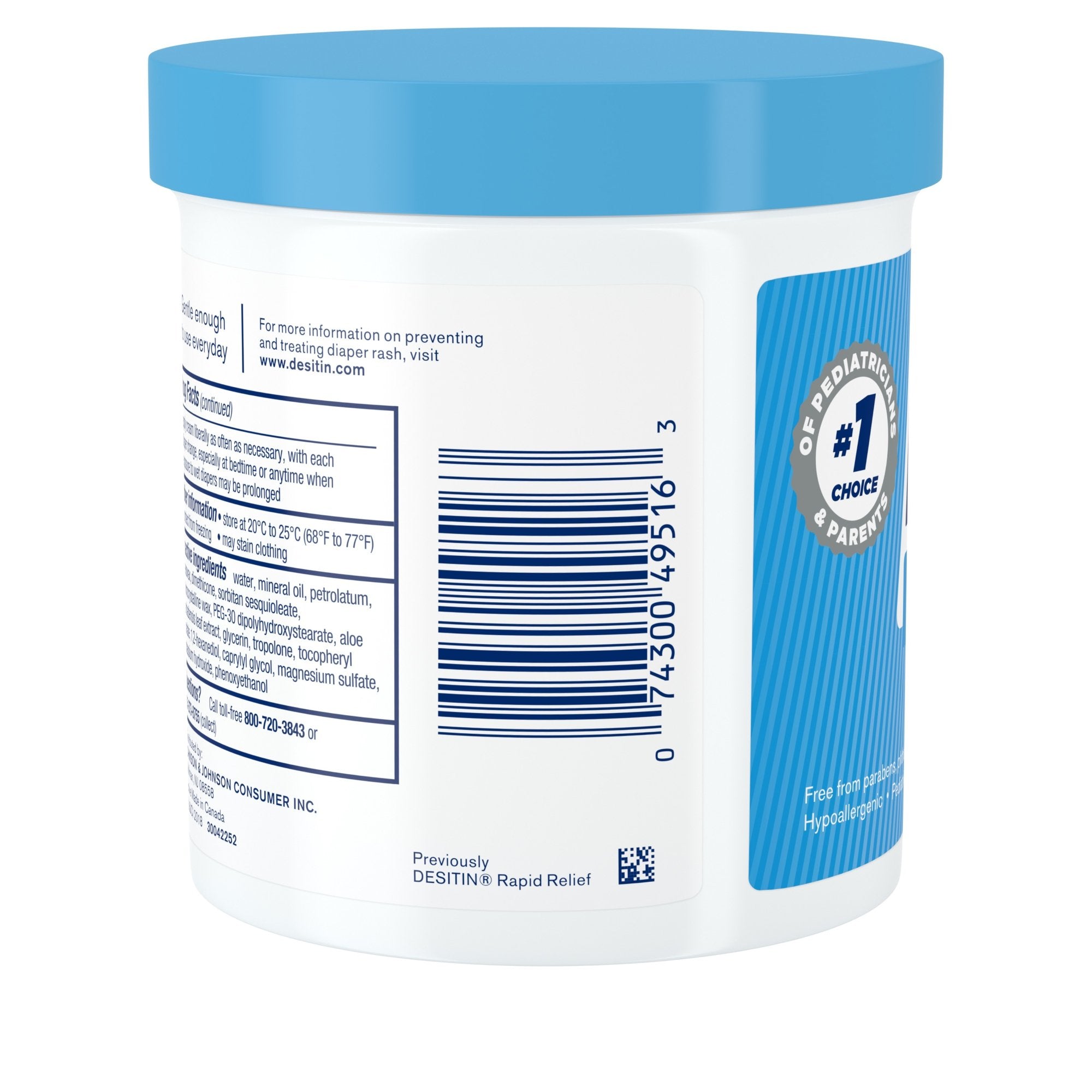 Diaper Rash Treatment Desitin® Rapid Relief 16 oz. Jar Unscented Ointment - image 3