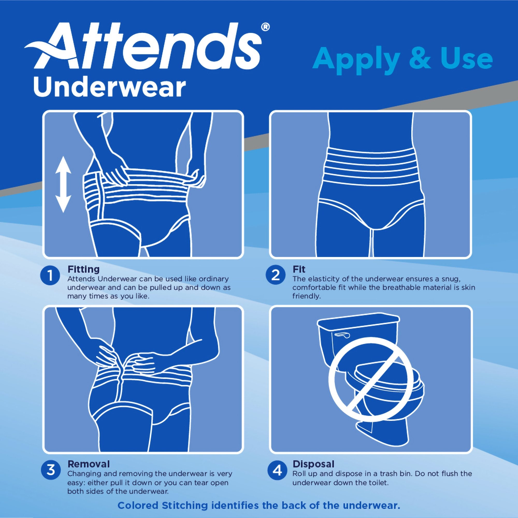 Absorbent Underwear Attends® Care Pull On with Tear Away Seams Adult X-Large Unisex Disposable Heavy Absorbency - image 7